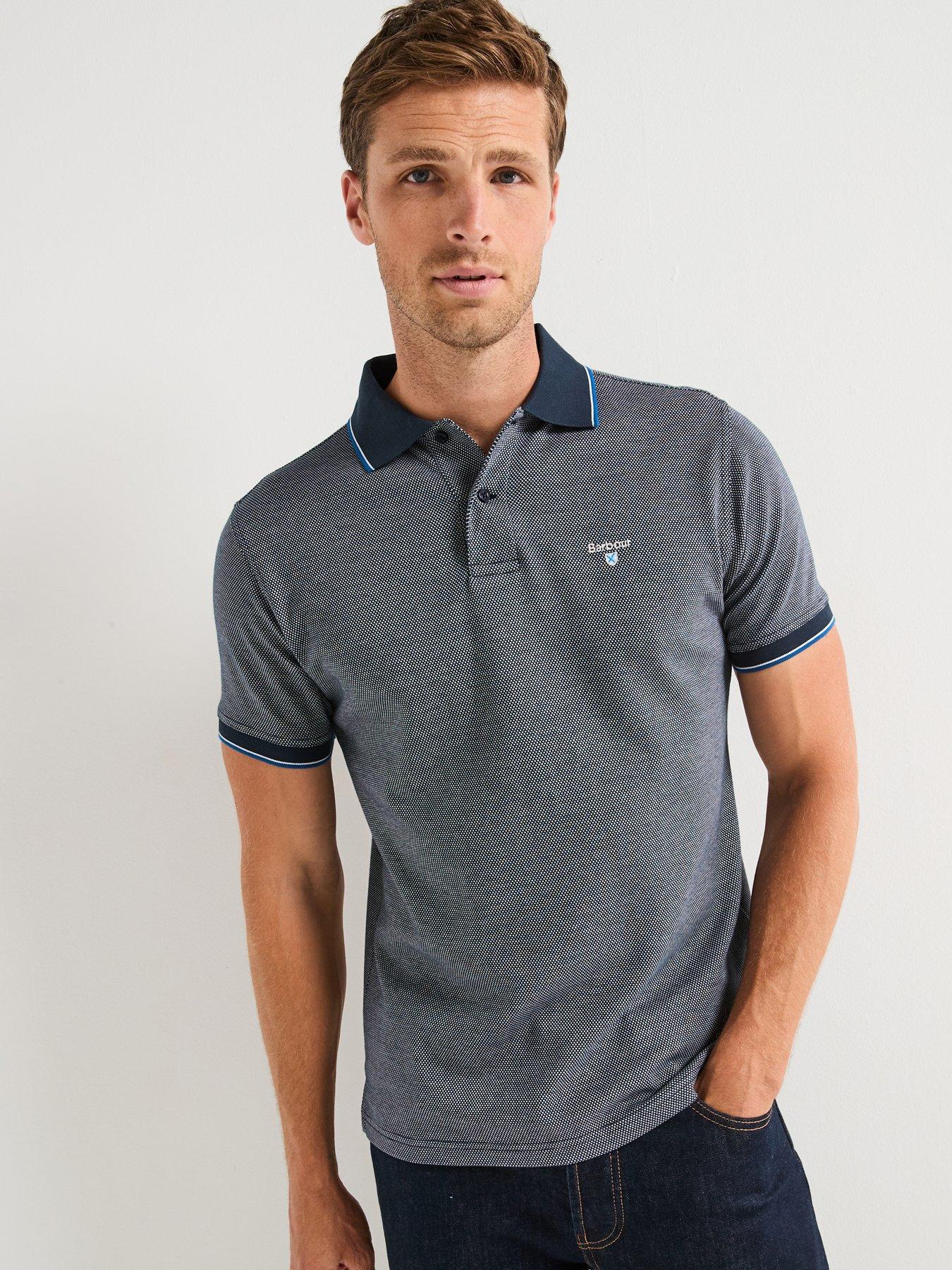 Image 1 of 6 of Barbour Hanswell Tailored Fit Polo Shirt - Navy