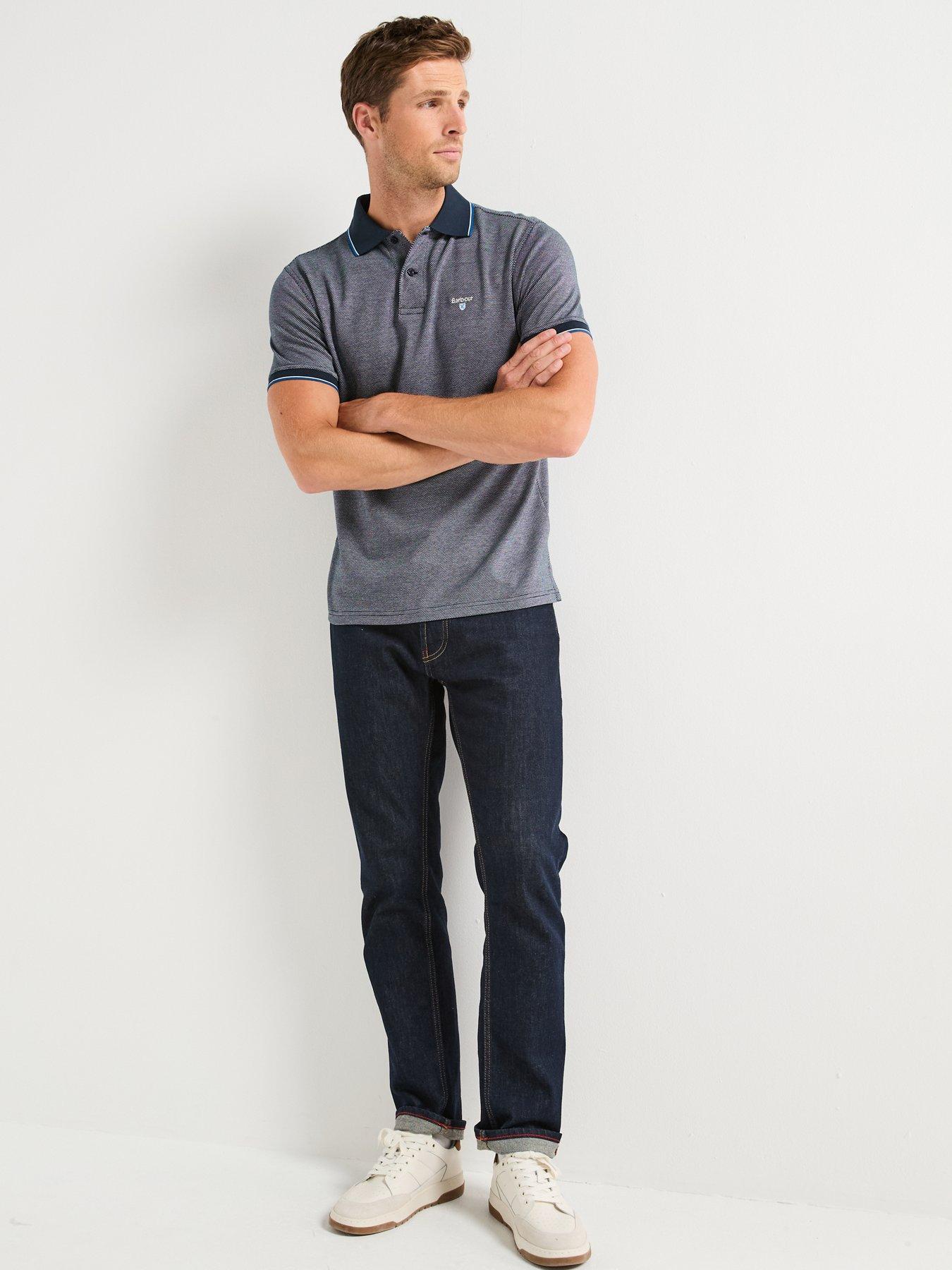 Image 3 of 6 of Barbour Hanswell Tailored Fit Polo Shirt - Navy