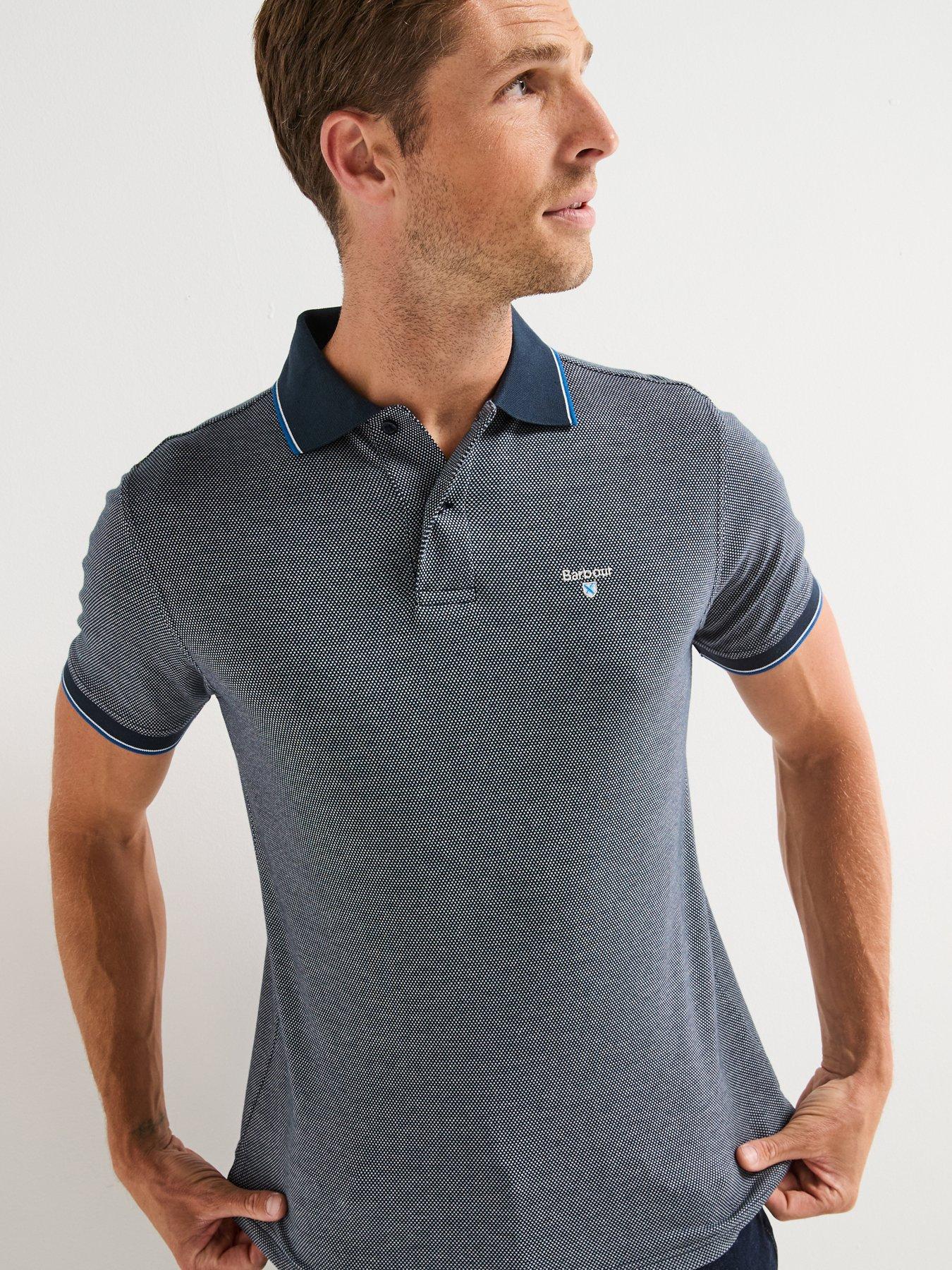 Image 4 of 6 of Barbour Hanswell Tailored Fit Polo Shirt - Navy
