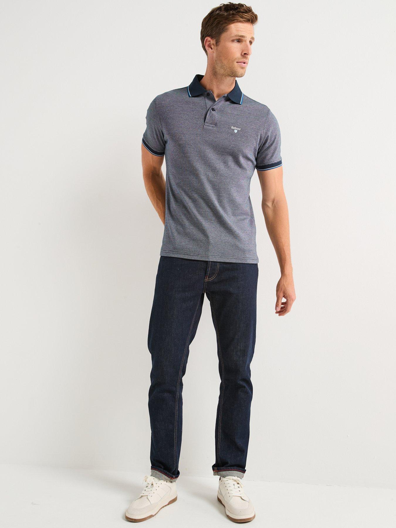 Image 6 of 6 of Barbour Hanswell Tailored Fit Polo Shirt - Navy
