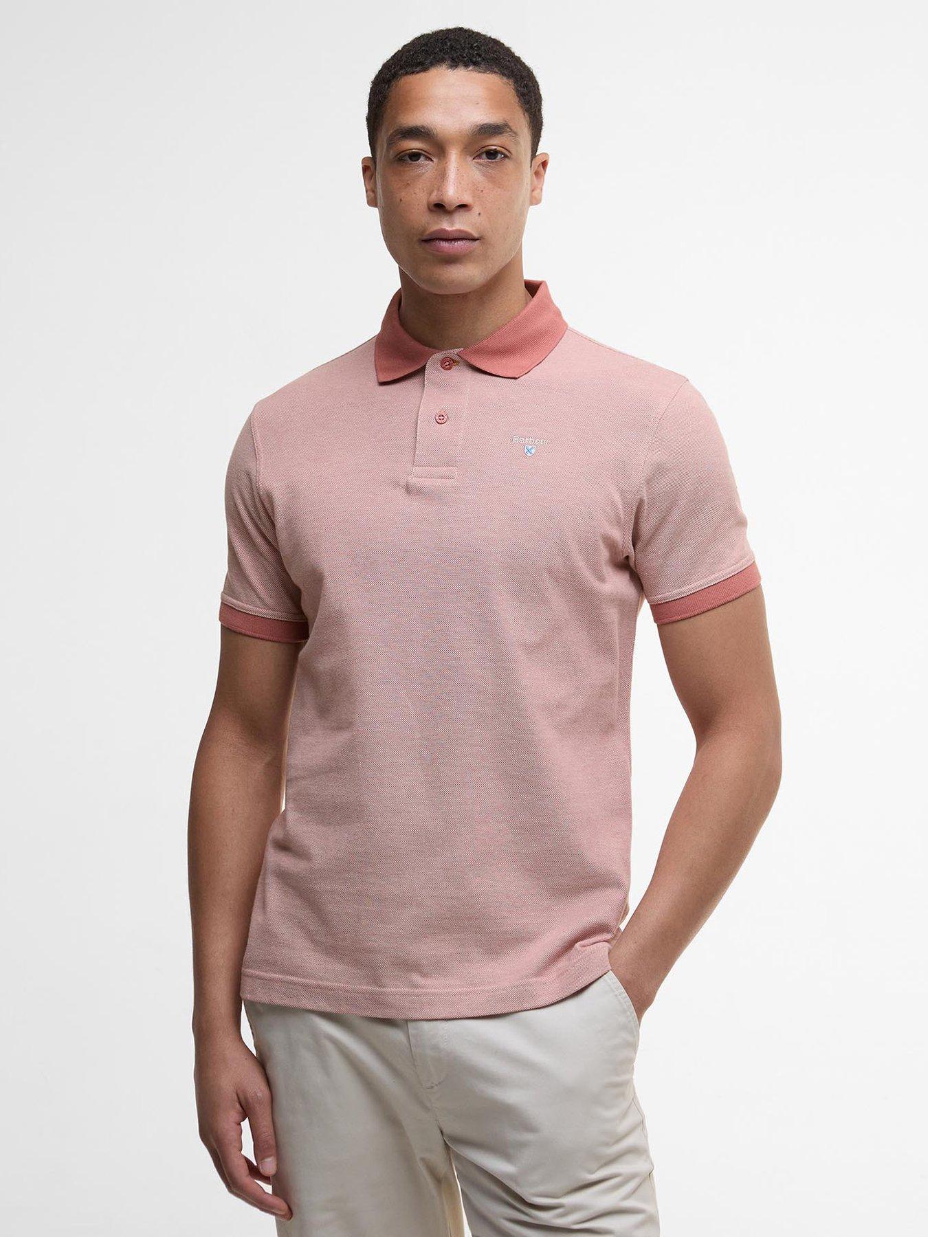 Barbour Essential Sports Mix Short Sleeve Polo Shirt - Light Pink