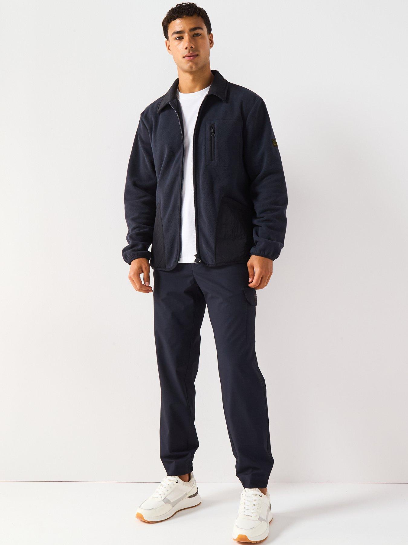 Image 4 of 6 of Barbour International Albby Microfleece Relaxed Overshirt - Navy