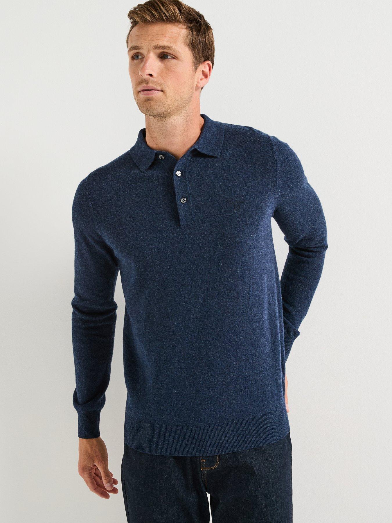 undefined Barbour Hutherston Knitted Polo Shirt-navy