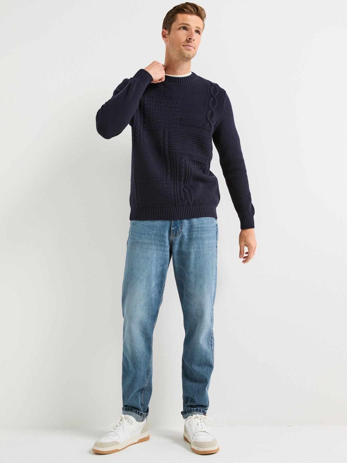 Image 3 of 6 of Barbour Casey Cable Crew Knitted Jumper - Navy