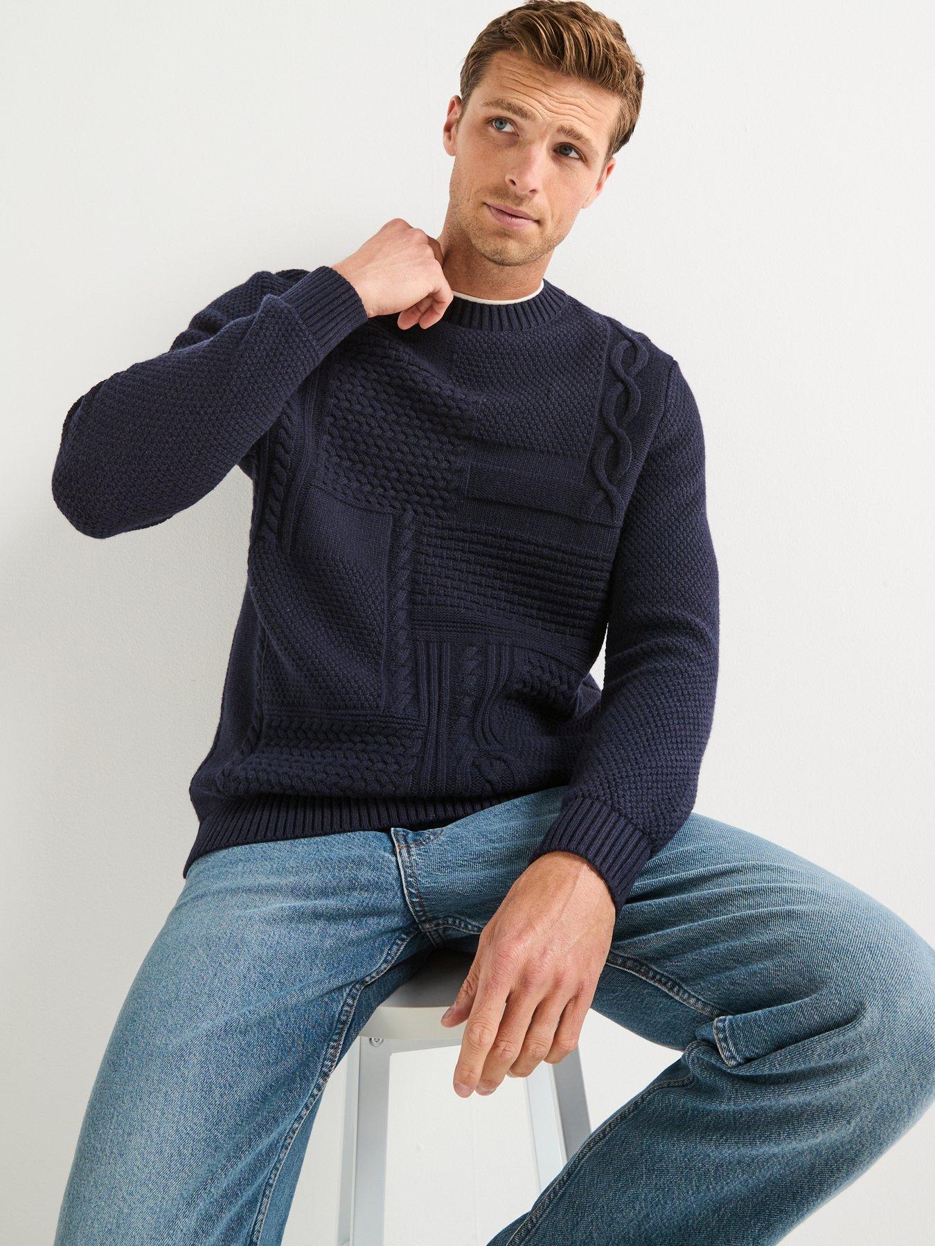 Image 6 of 6 of Barbour Casey Cable Crew Knitted Jumper - Navy
