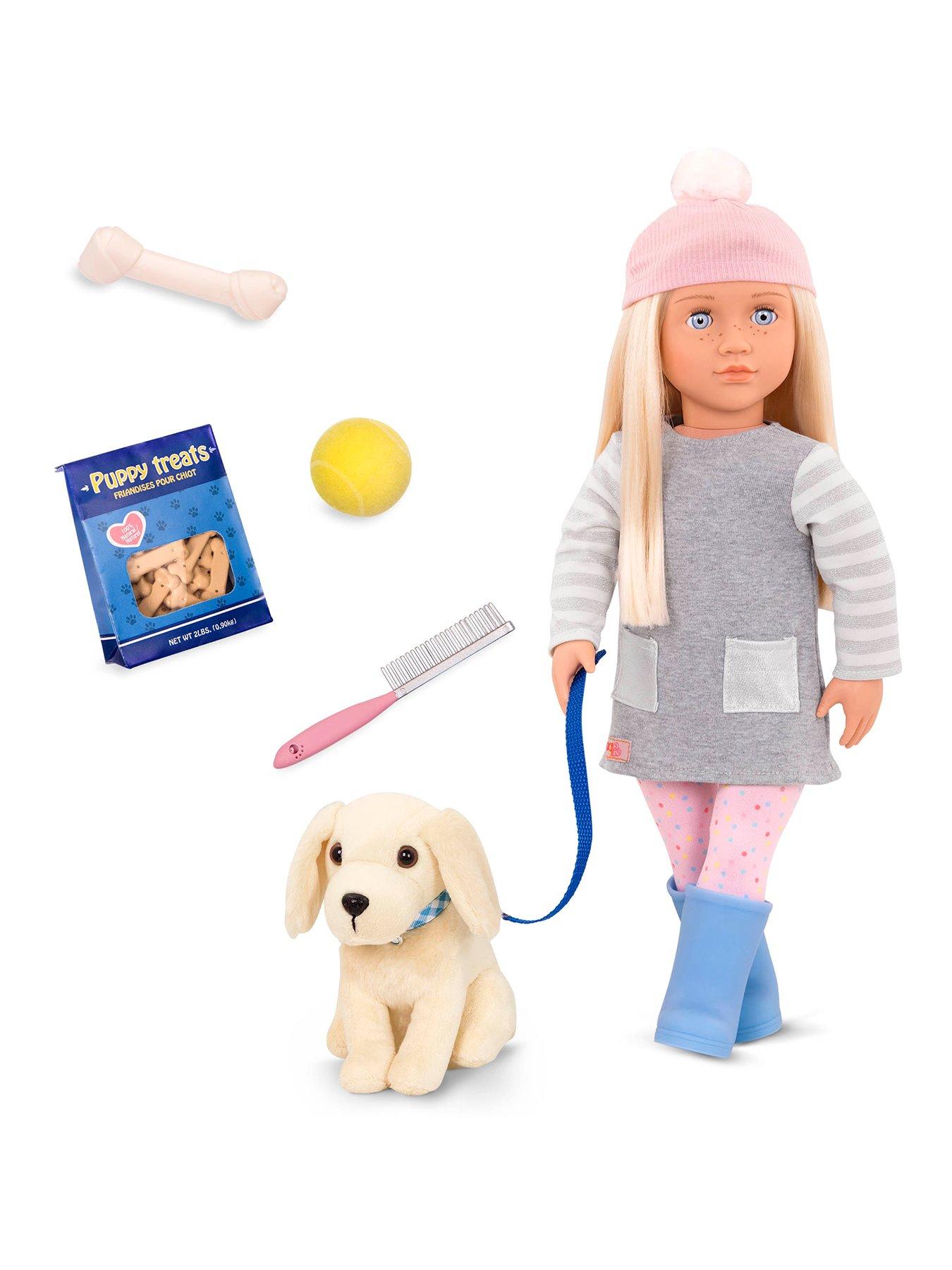 Our Generation DOLL W/PET DOG, MEAGAN & GOLDEN RETRIEVER