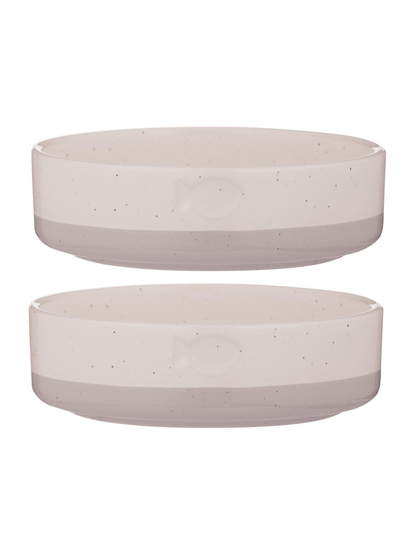undefined SET OF 2 COLOUR DIP FISH 13CM BOWLS