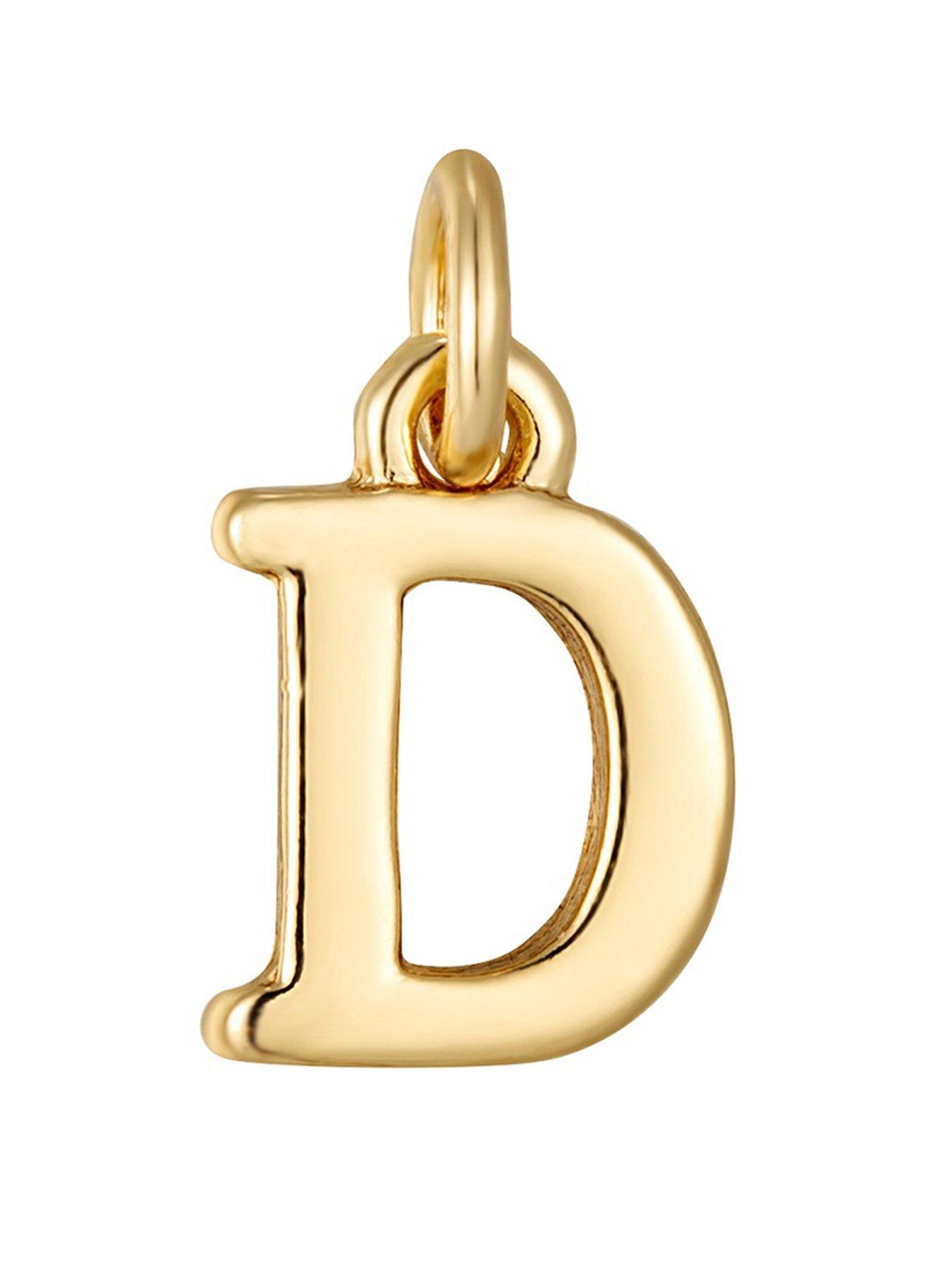 The Love Collection Pearl Stretch Bracelet with Gold Letter Charm