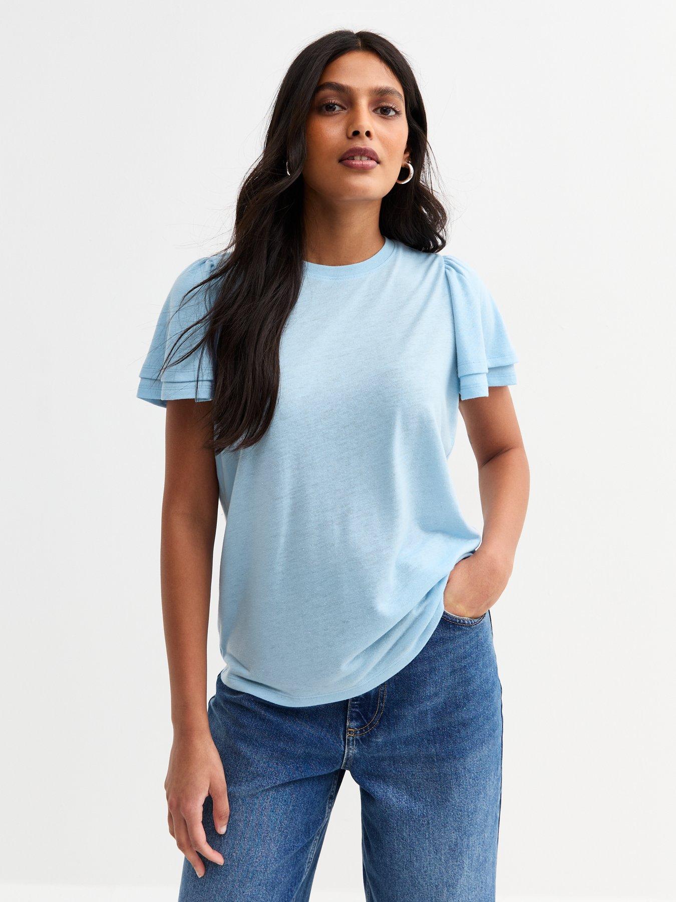 undefined Ss25 Vde Flutter Sleeve Tee - Blue
