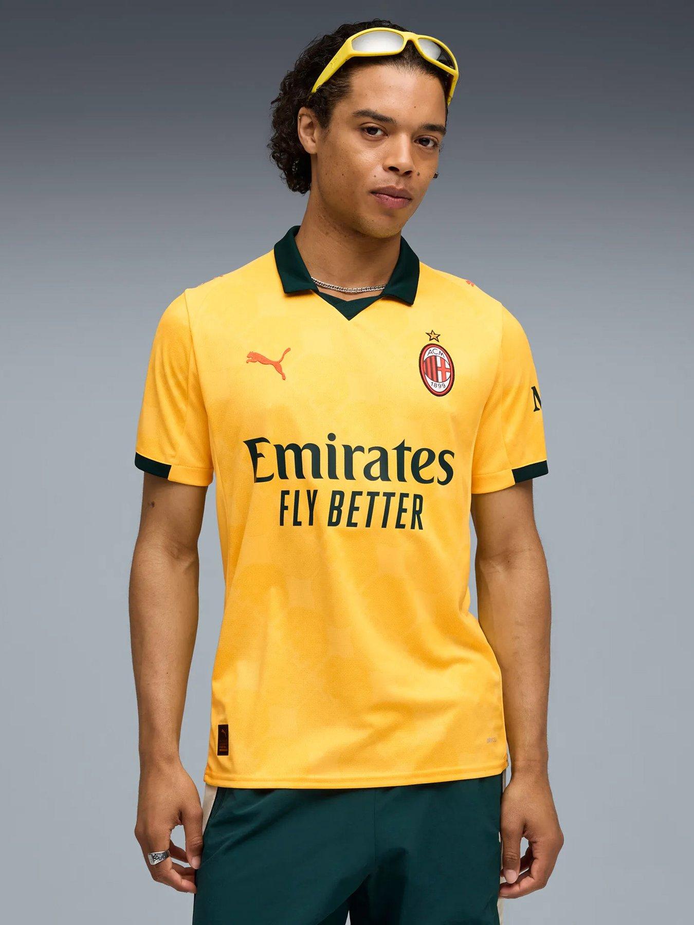 Puma Mens Ac Milan 25/26 3rd Replica Shirt, Yellow, Size M, Men