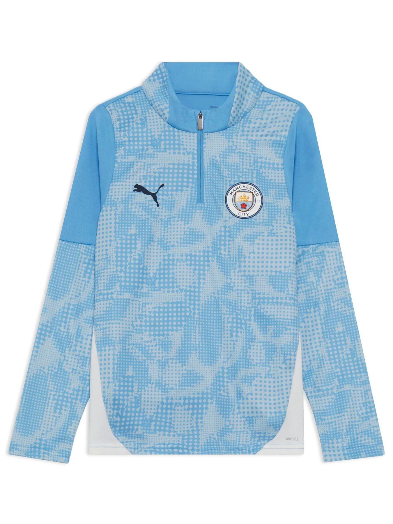 Puma Junior Manchester City 25/26 Training 1/4 Zip Top - Blue