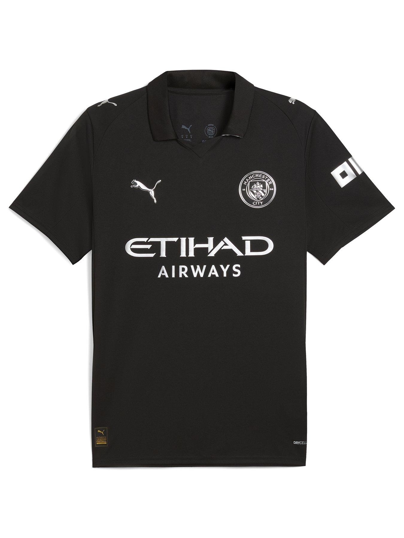 Puma Mens Manchester City 25/26 Away Replica Shirt Black Very
