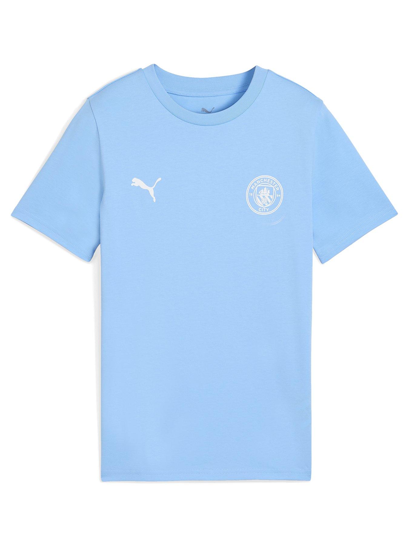 undefined Junior Manchester City Football Essentials Tee - Blue