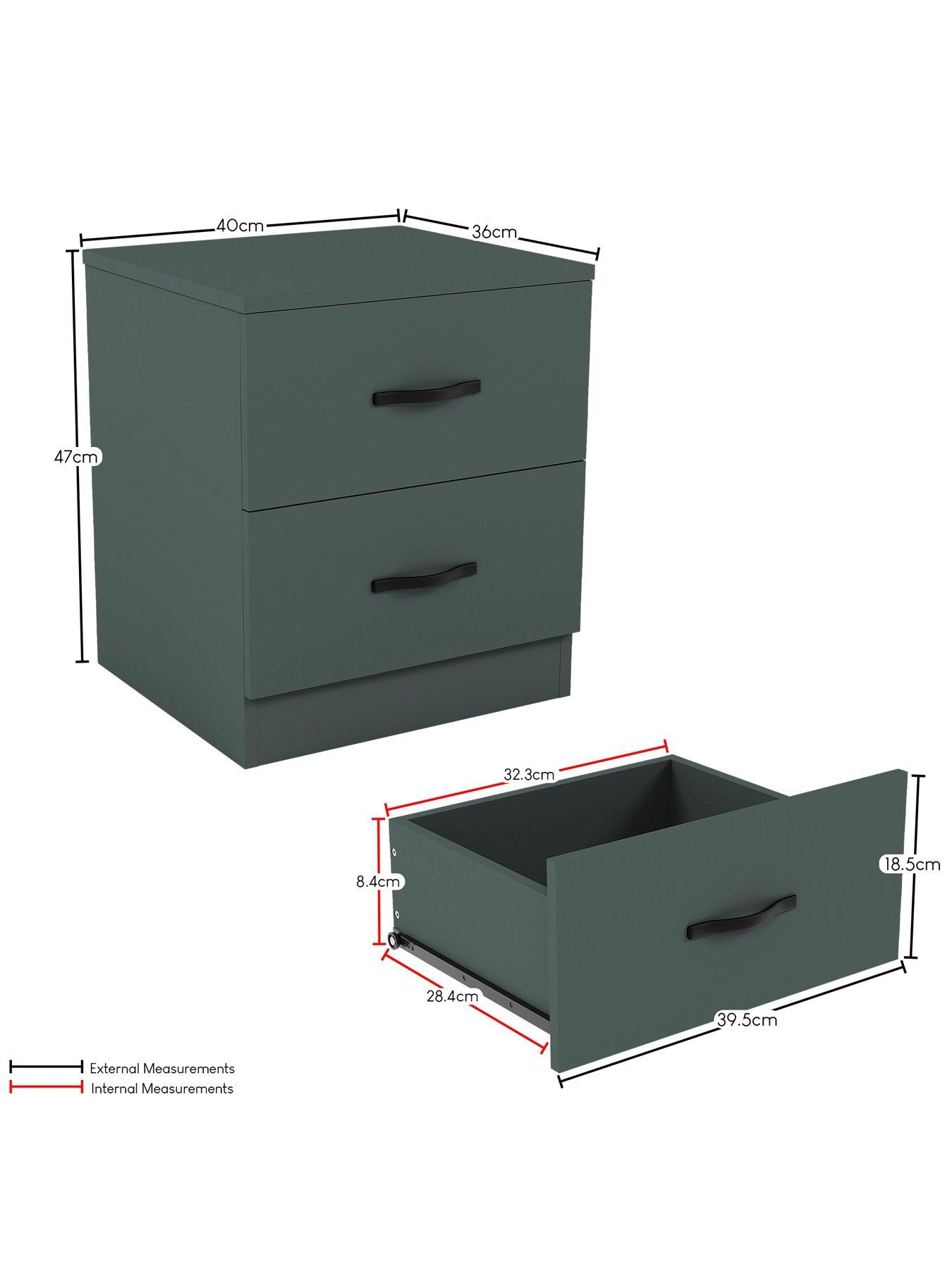 Image 6 of 7 of Vida Designs Riano 2 Drawer Bedside Chest