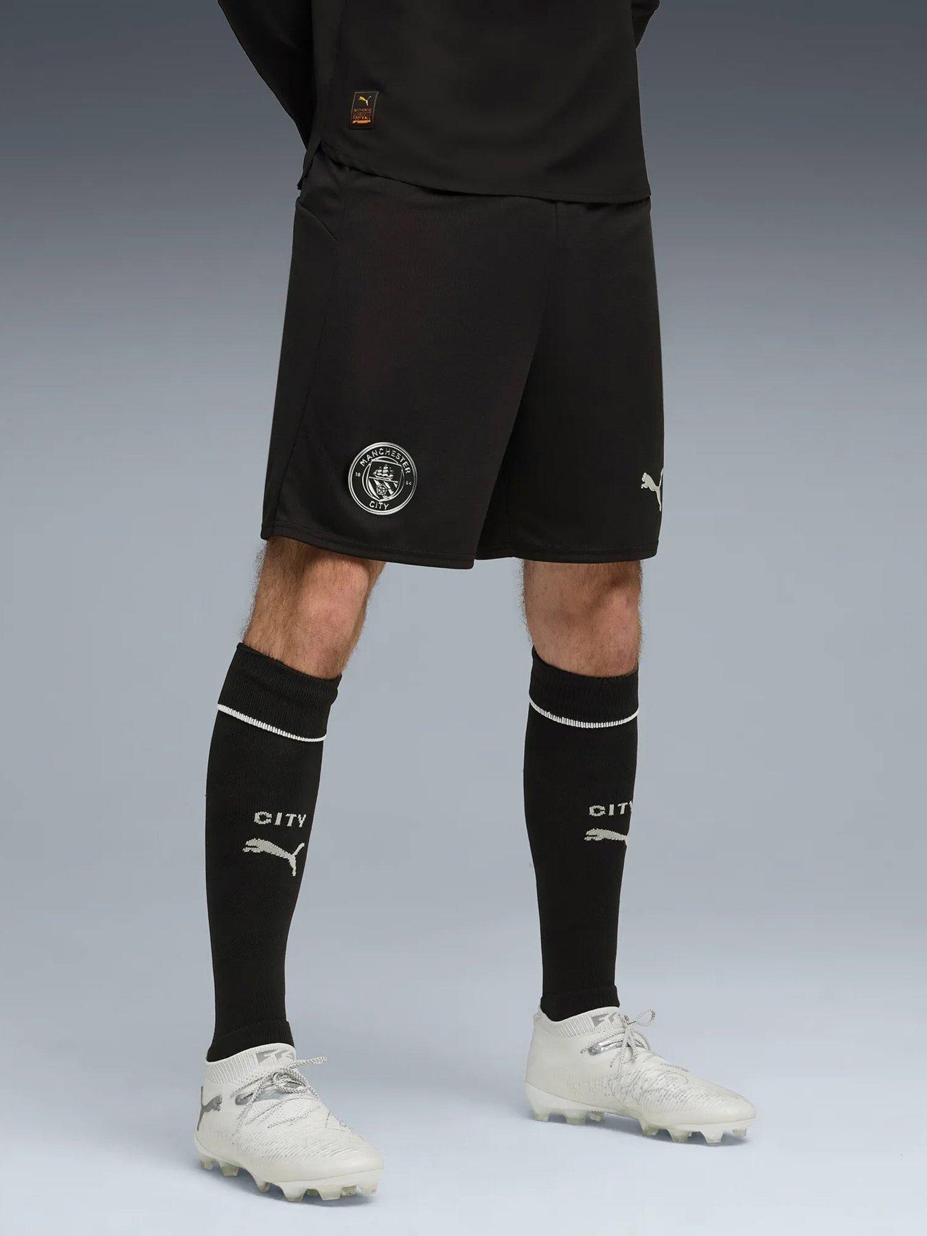 undefined Mens Manchester City 25/26 Away Replica Shorts - Black