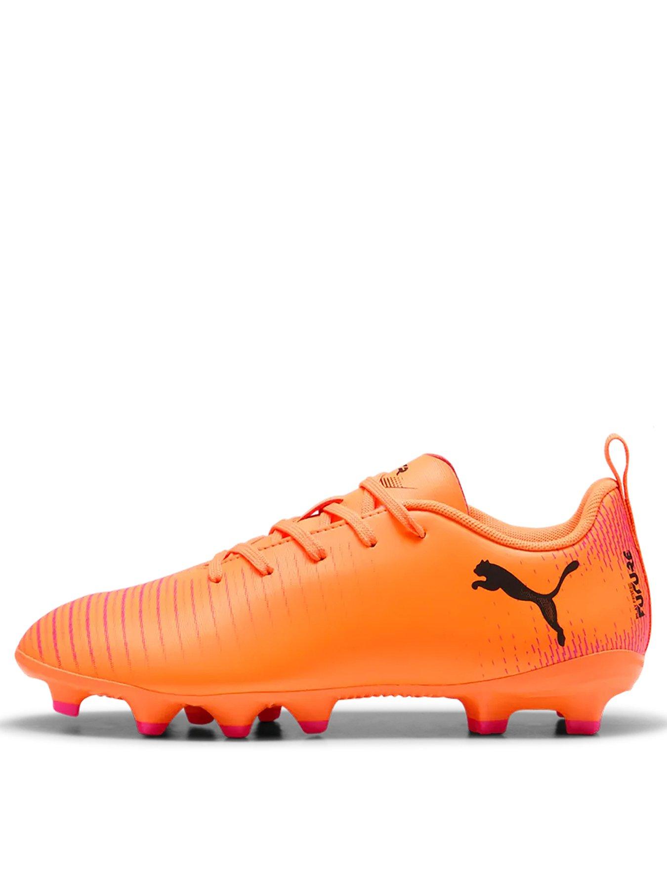 Puma Junior Future 8 Play Firm Ground Football Boots, Orange, Size 11 Younger