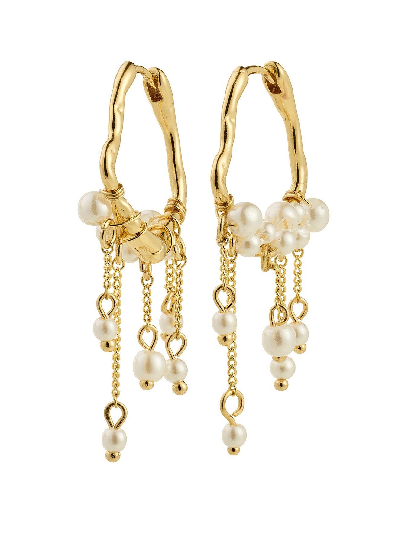 undefined Jasper Earrings- Gold Plated