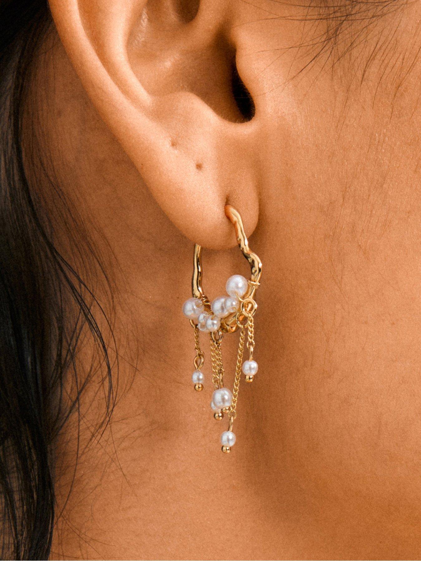Image 3 of 3 of Pilgrim Jasper Earrings- Gold Plated