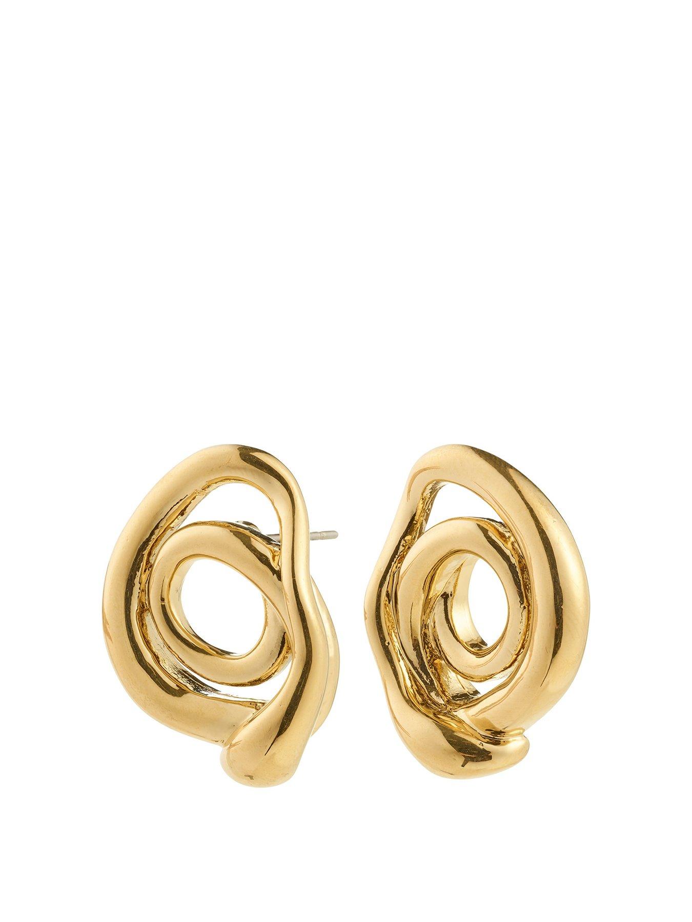 undefined Unfold Earrings - Gold Plated