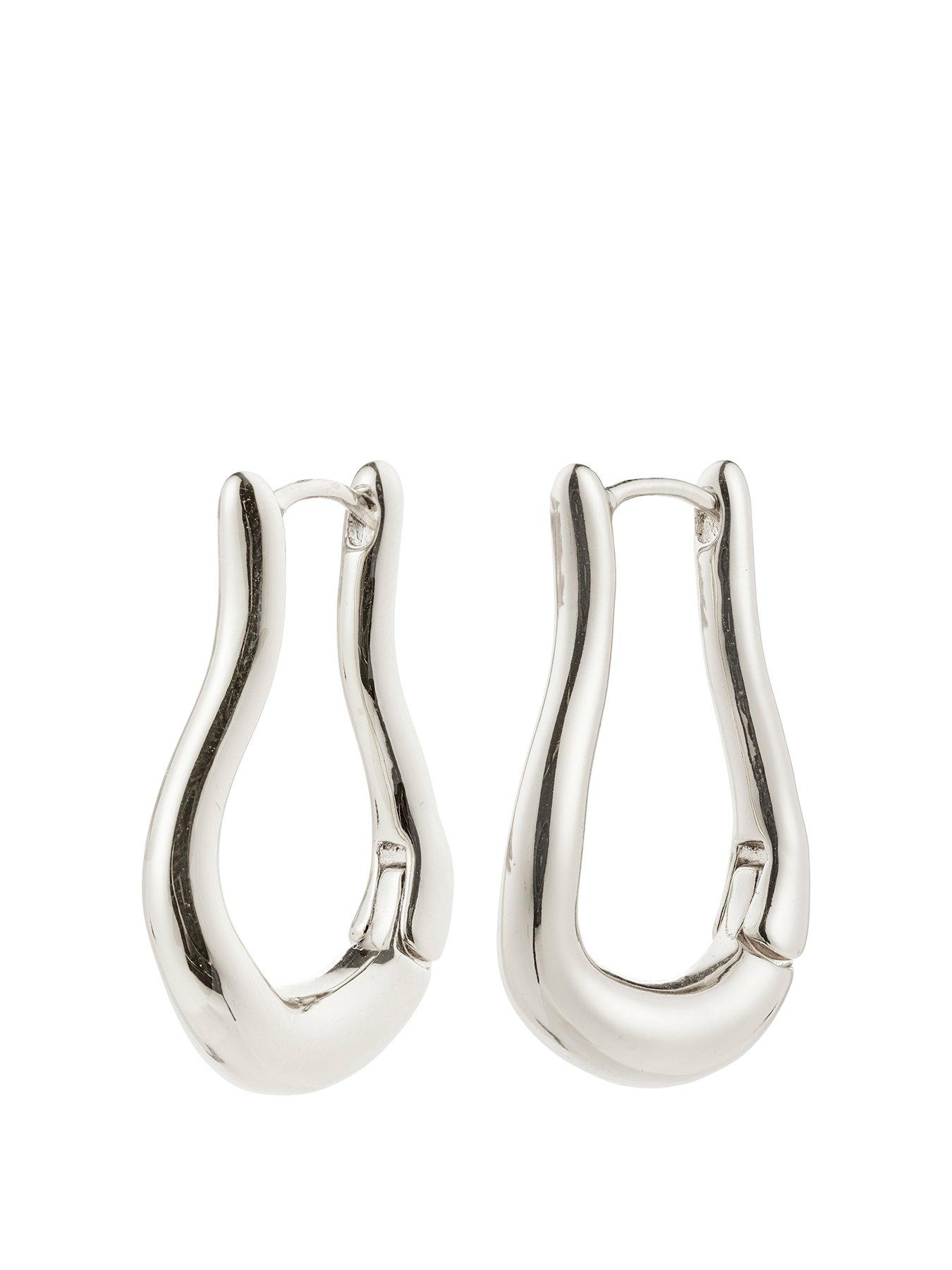 Pilgrim Unfold Hoops - Silver Plated