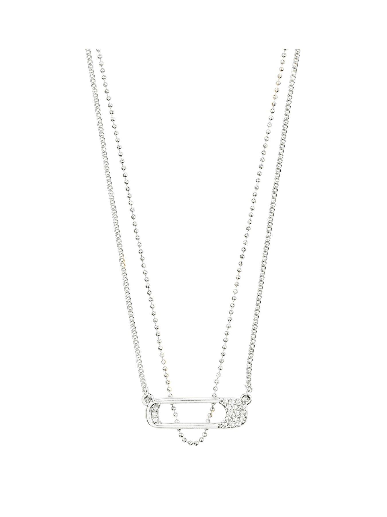 undefined Instant Necklace, 2-In-1 Set - Silver Plated