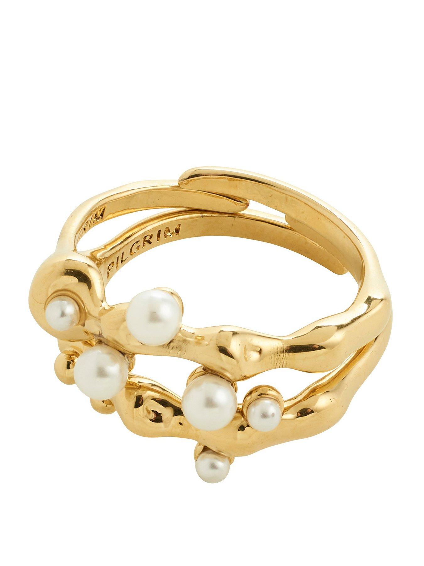 Pilgrim Hadley Rings, 2-In-1 Set - Gold Plated