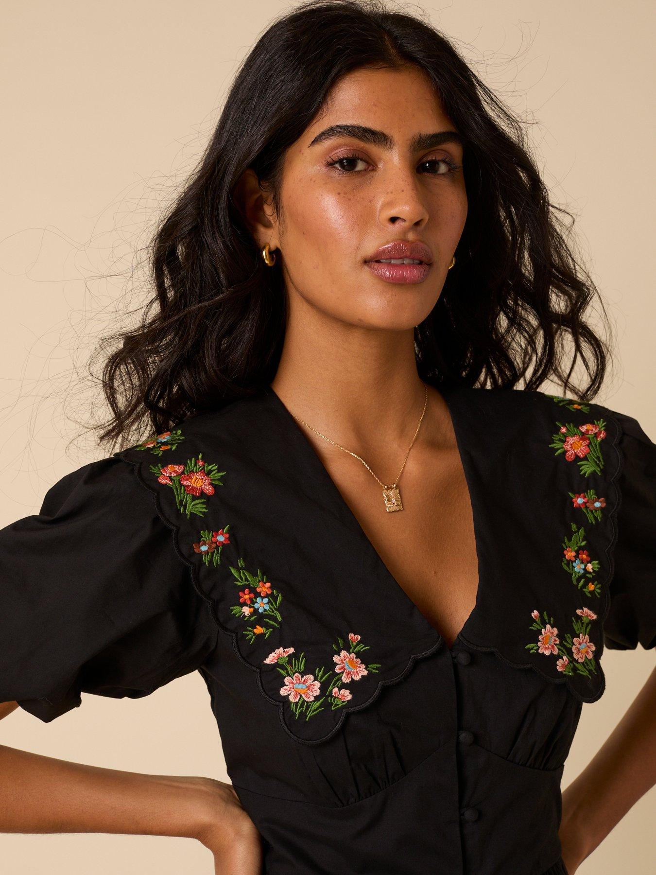 Nobodys Child Betty Mini Dress Embroidered - Multi | Very