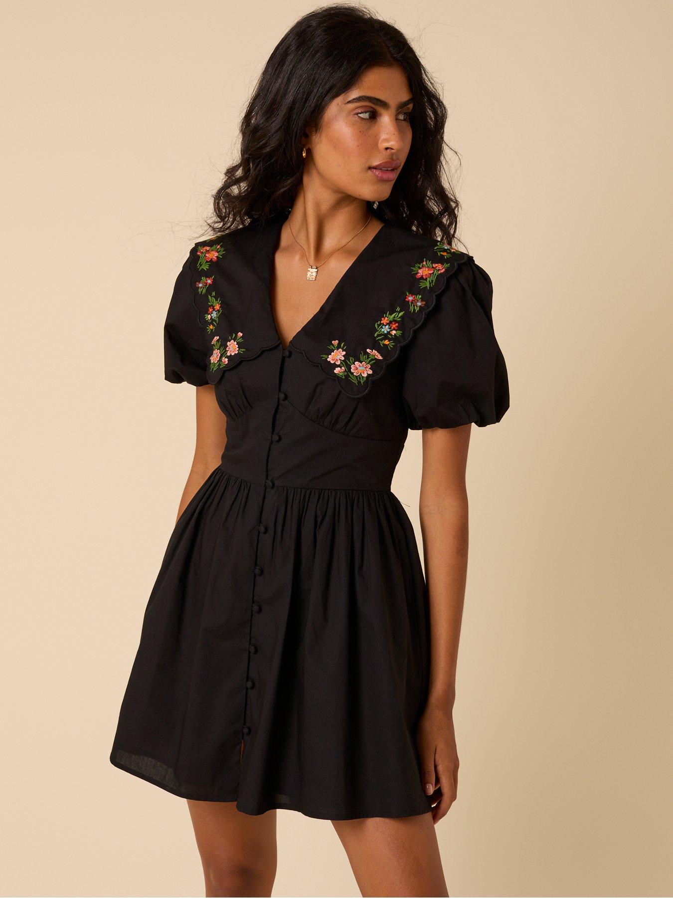 Nobodys Child Betty Mini Dress Embroidered - Multi | Very
