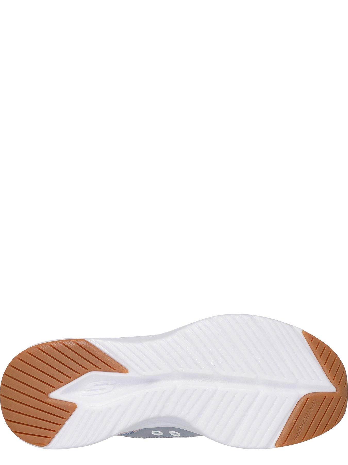 Image 4 of 5 of Skechers Contour Foam Slip-in Knotted Bungree Trainer - White Mesh/lavender Duraleather