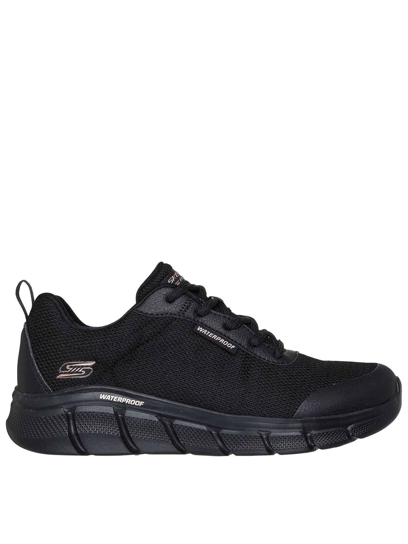 Skechers Bobs B Flex Flex Proof Waterproof Trainer - Black Mesh