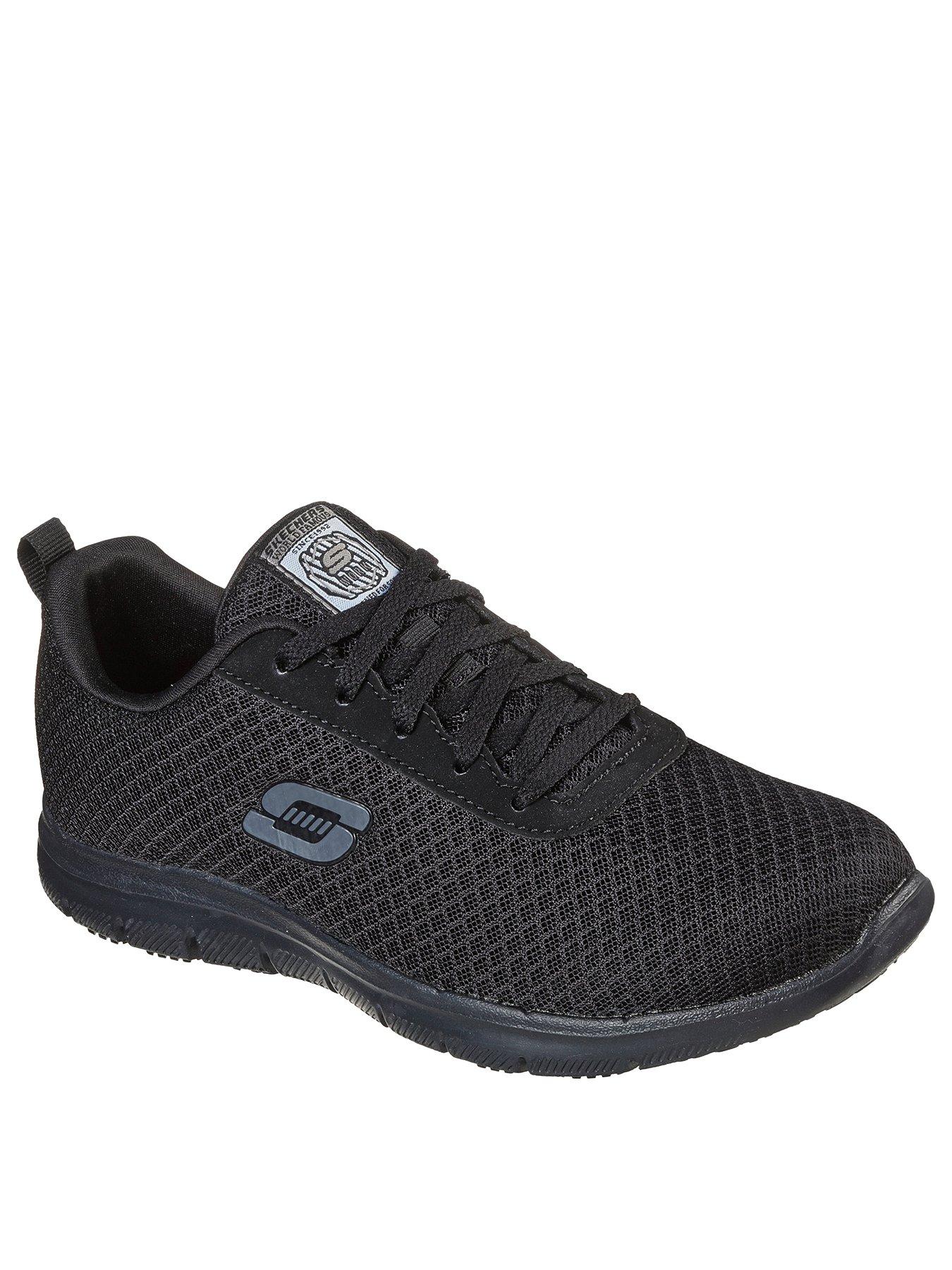 Image 2 of 5 of Skechers Ghenter Bronaugh Slip Resitant Workwear Trainer - Black Mesh