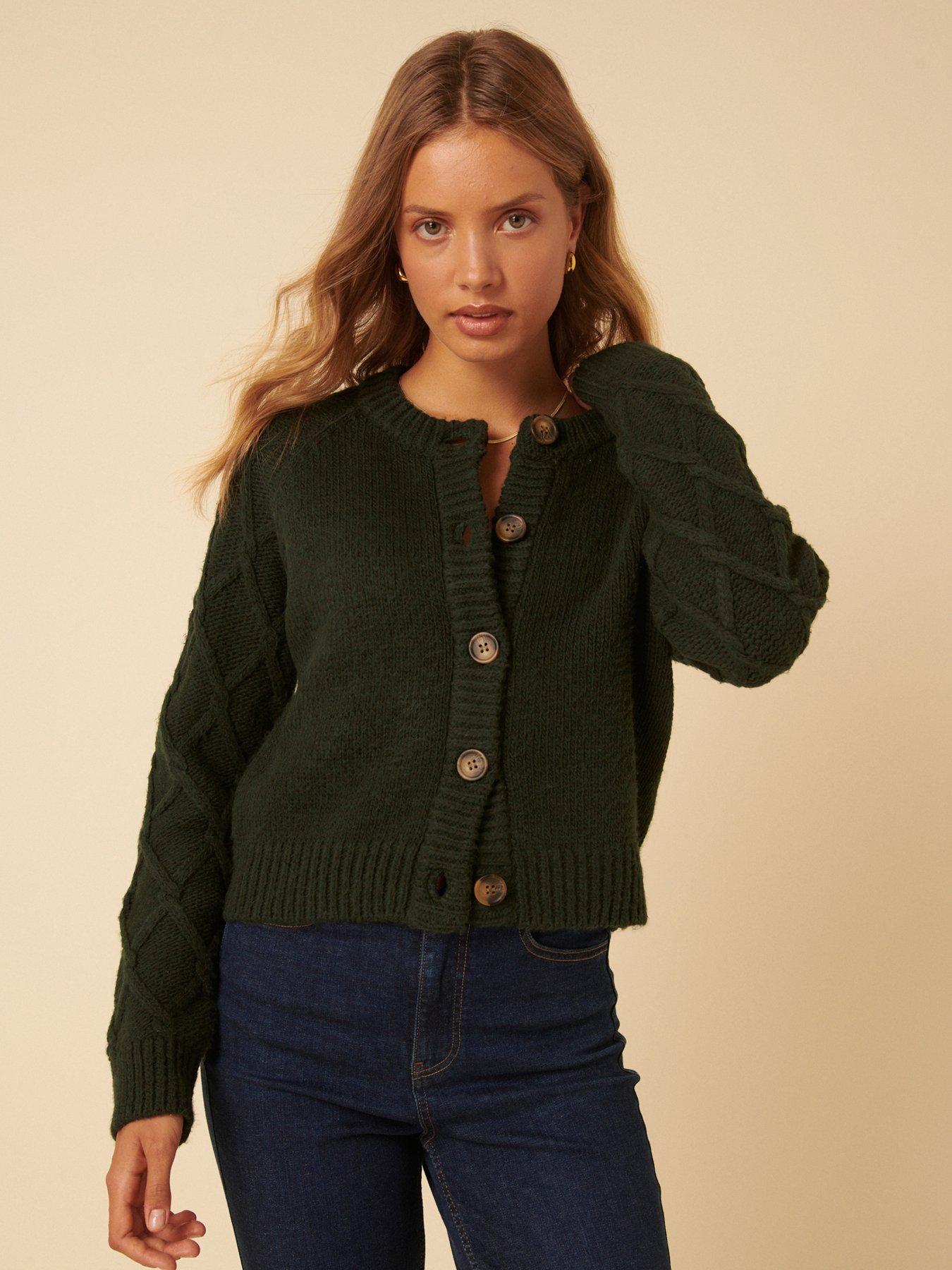 Cardigan Chunky Unisex By Green Cotton | Per Bimbi 0-24 Mesi, Colore Oat, Bottoni, Maniche Lunghe, 100% Cotone