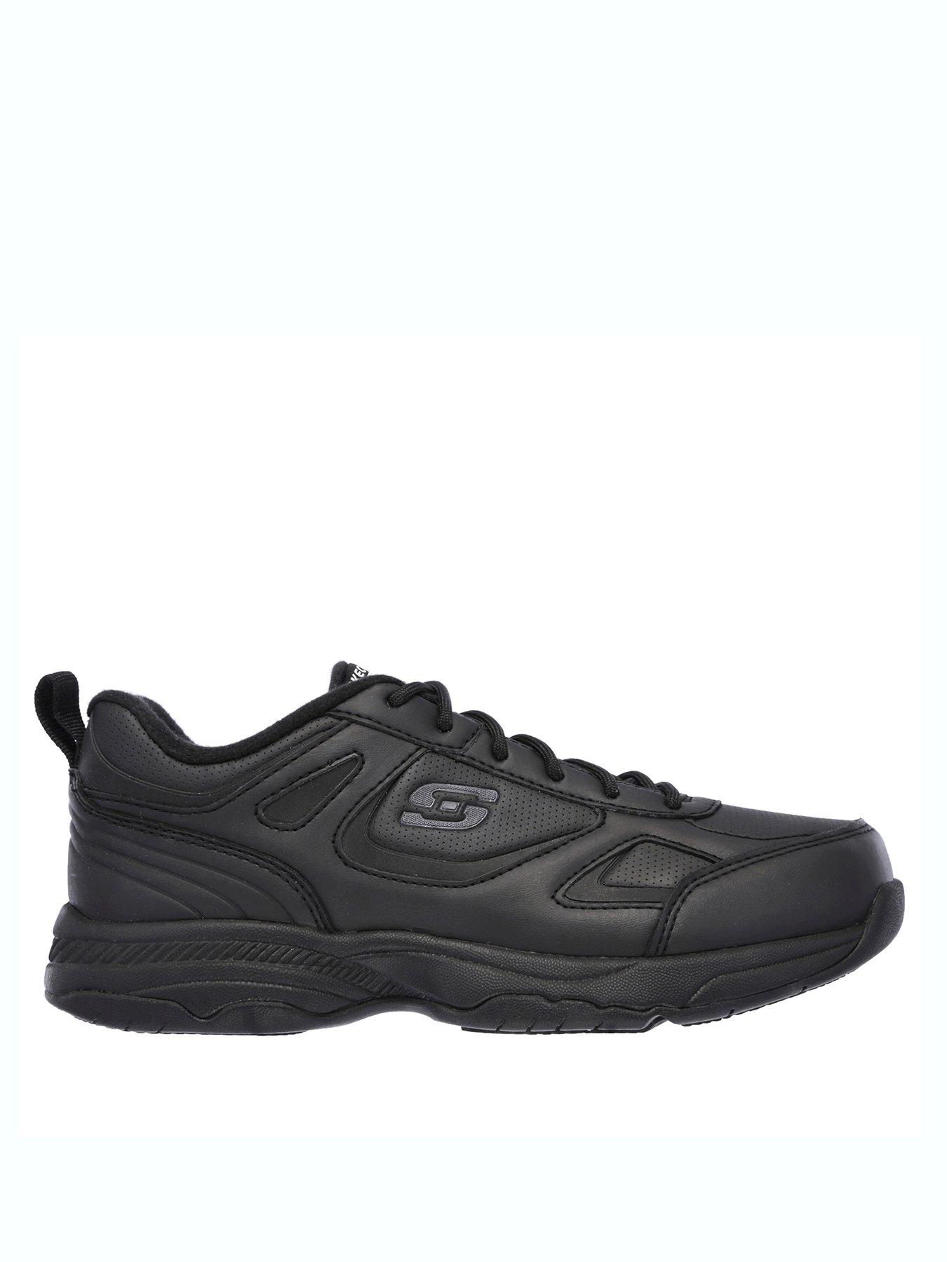 Skechers Dighton Bricelyn Slip Resistant Lace Up Trainer- Black