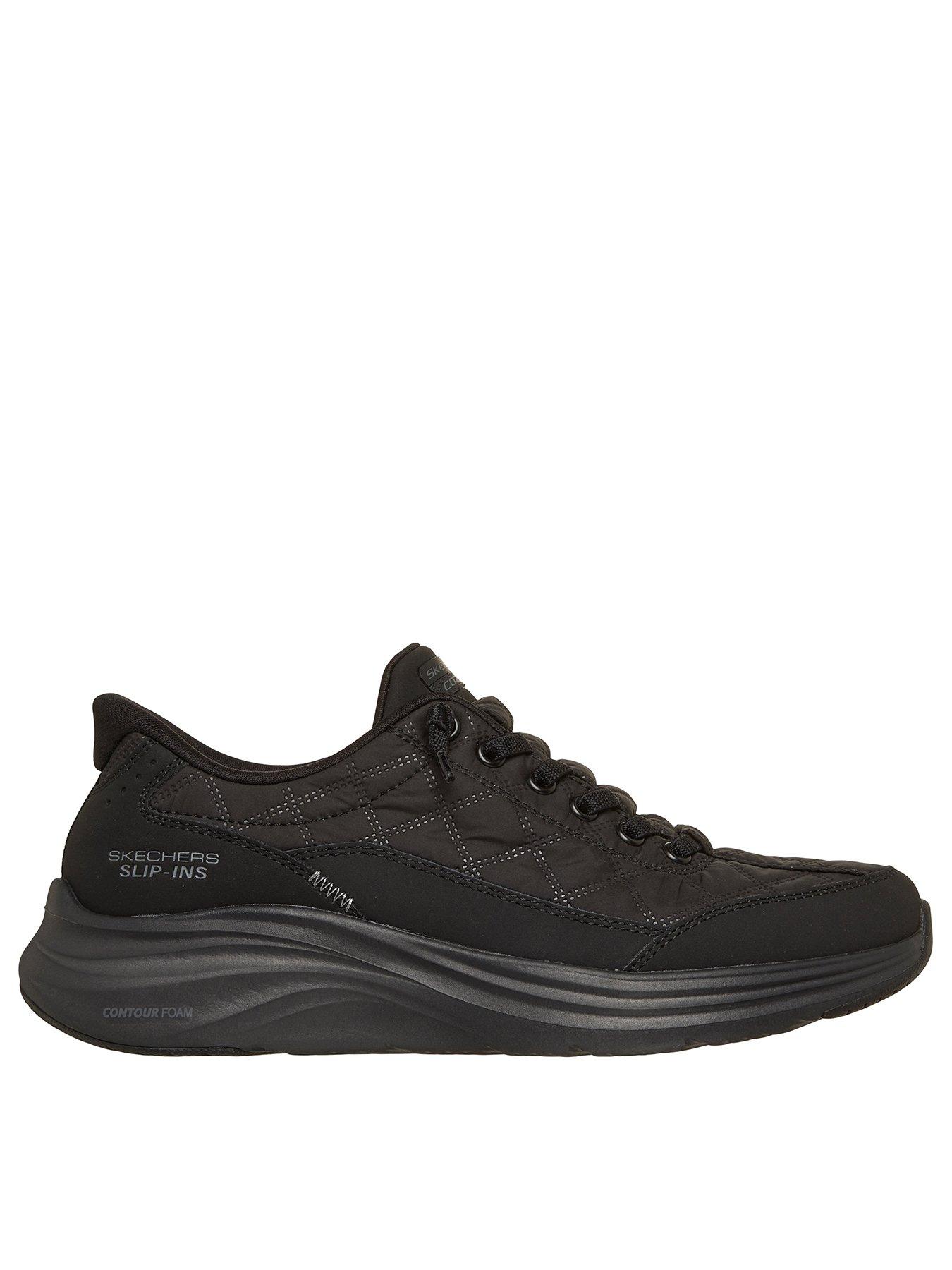 Skechers Contour Foam Cosy Fit Slip In Trainer - Black