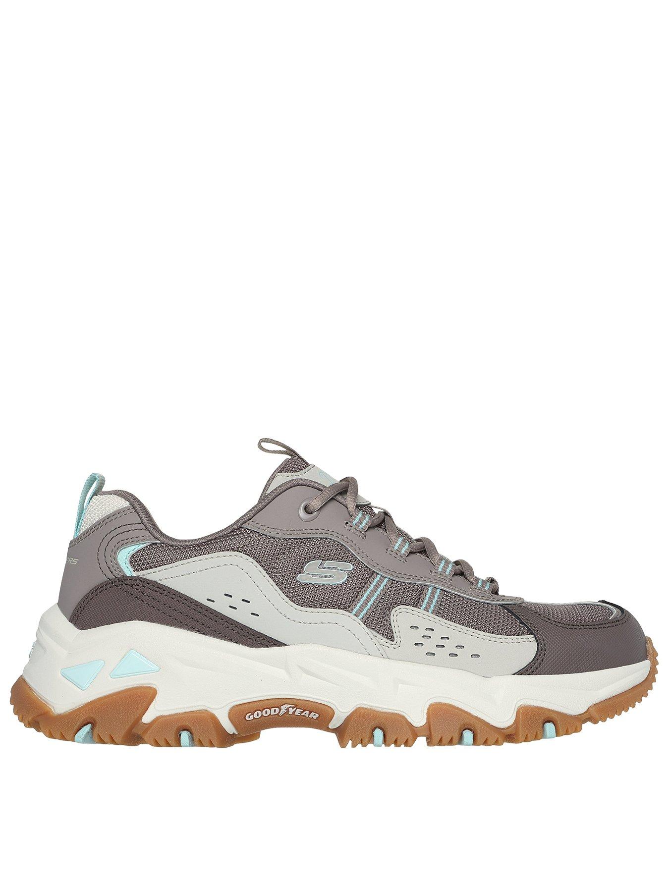 Skechers D'lites Hiker Leather Trainer Taupe Very