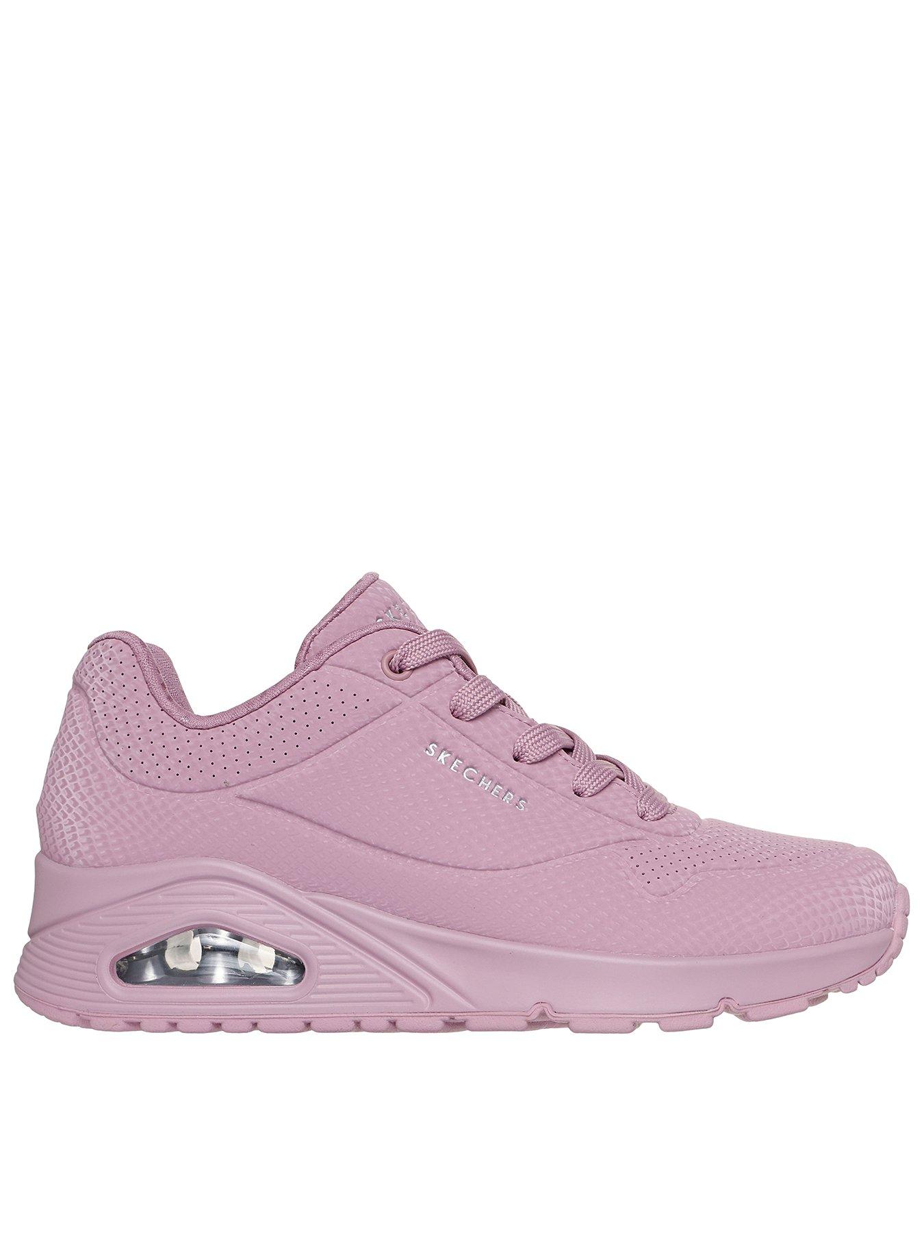 Image 1 of 5 of Skechers Uno Shiny Scale Reflective Snake Lace-Up Trainer - Purple