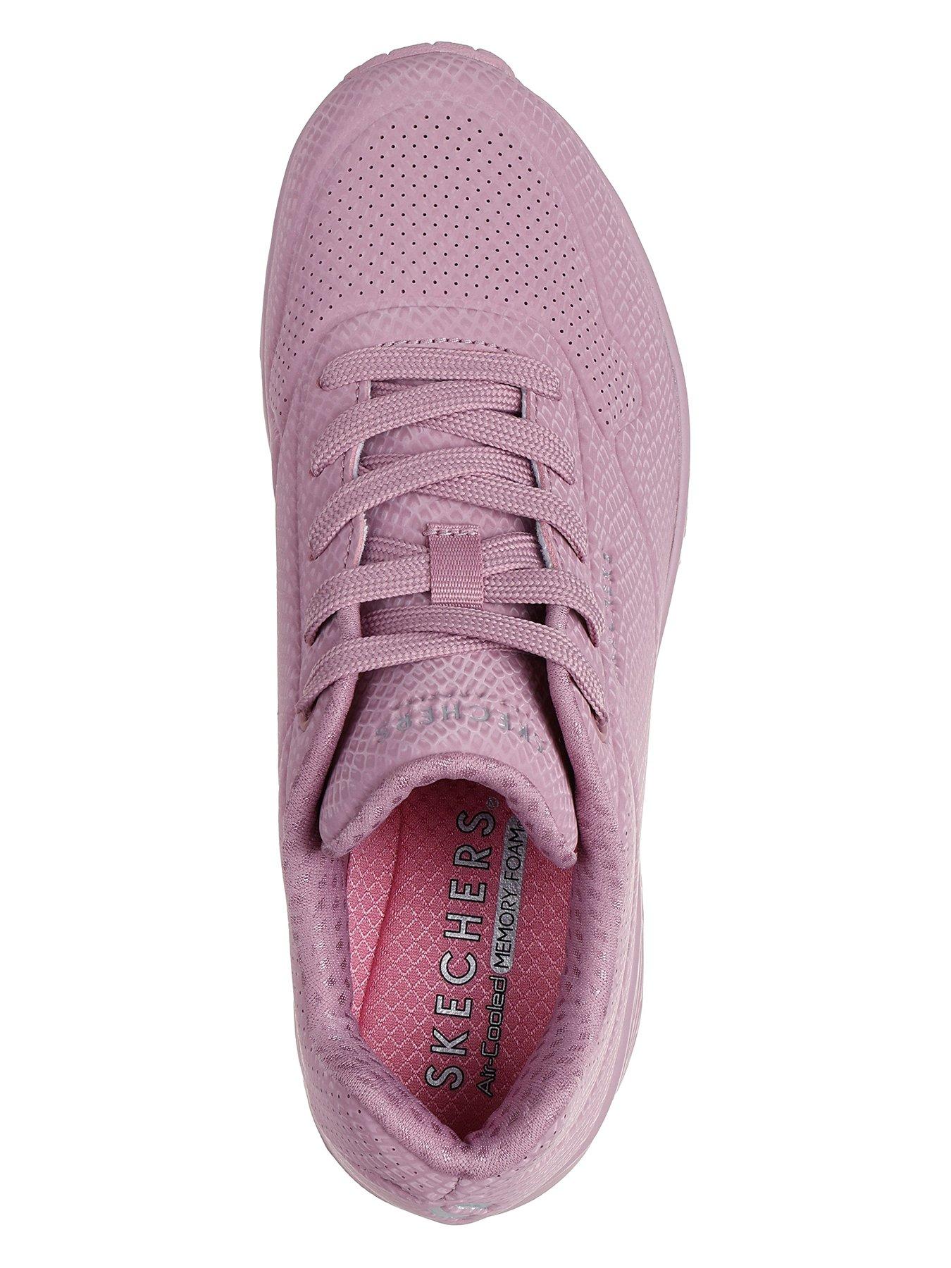 Image 3 of 5 of Skechers Uno Shiny Scale Reflective Snake Lace-Up Trainer - Purple