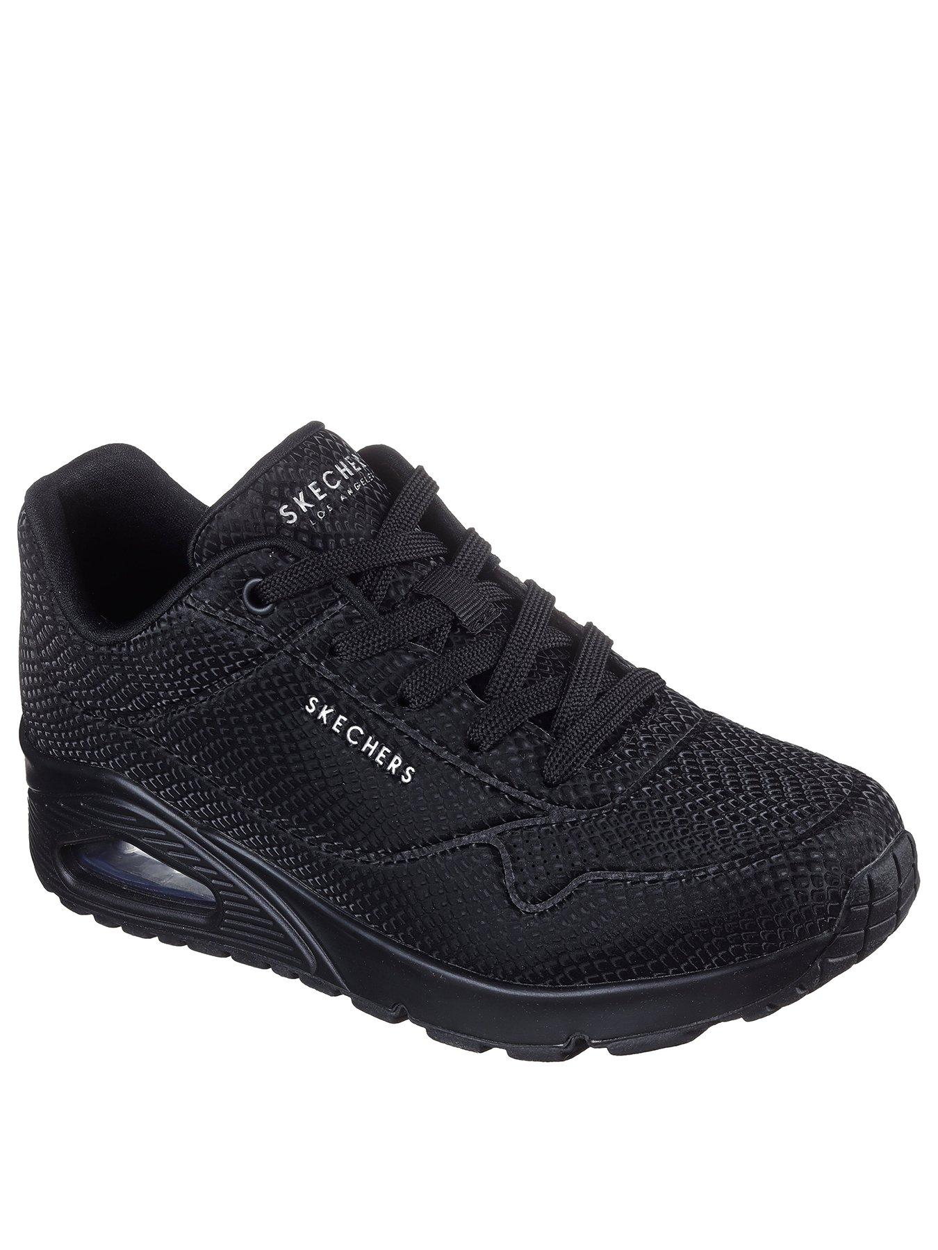 Skechers Uno Shiny Scale Reflective Snake Lace-Up Trainers - Reflective ...