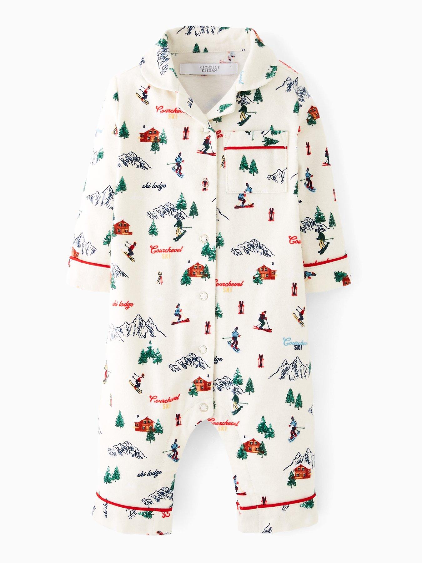 Michelle Keegan Baby Ski Print Family PJs - White