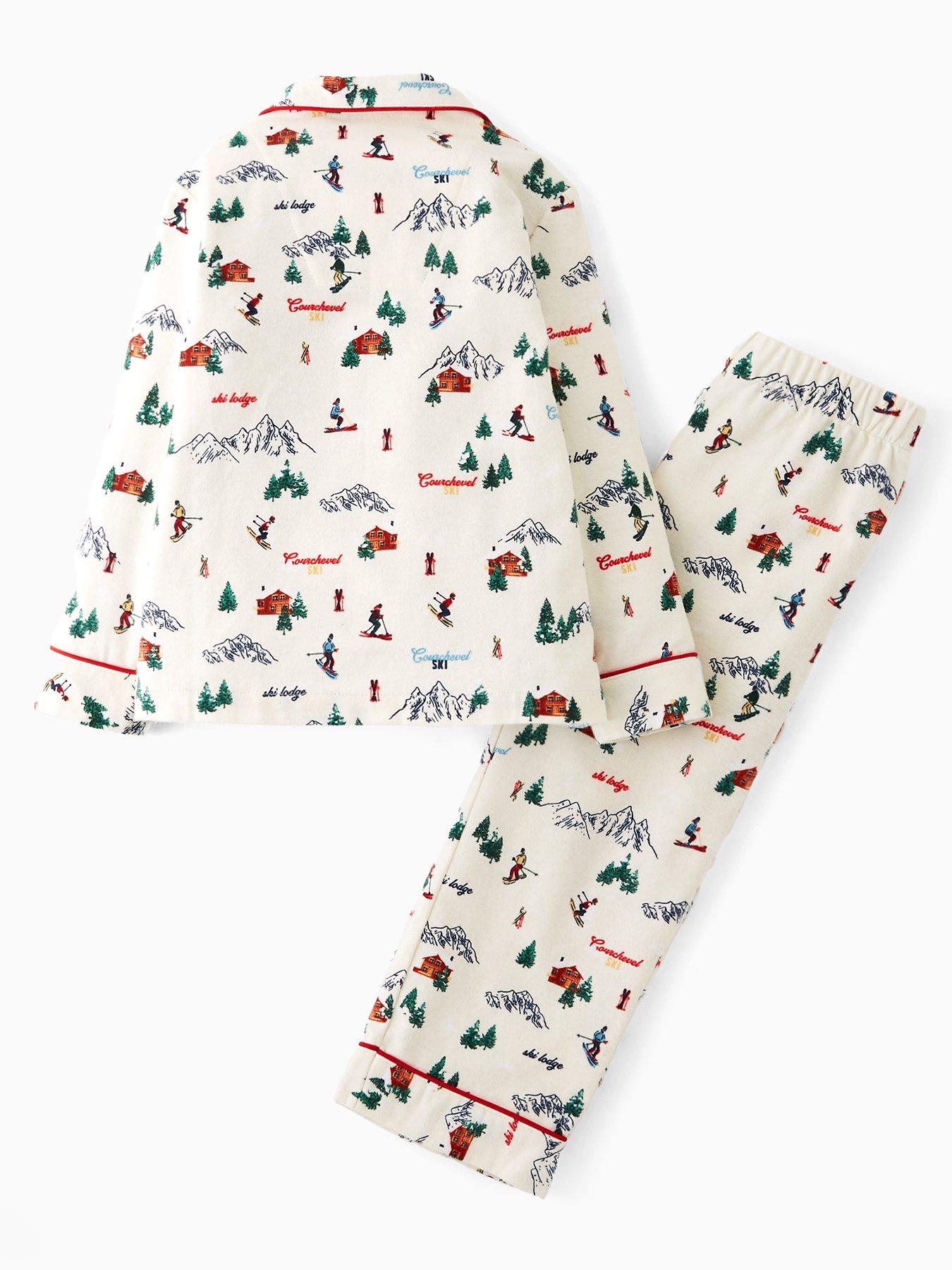 Image 3 of 6 of Michelle Keegan Kids Unisex&nbsp;Ski Print Family PJs - White