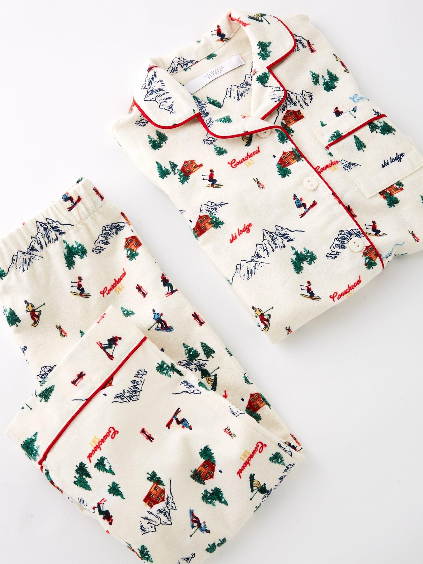 Image 6 of 6 of Michelle Keegan Kids Unisex&nbsp;Ski Print Family PJs - White