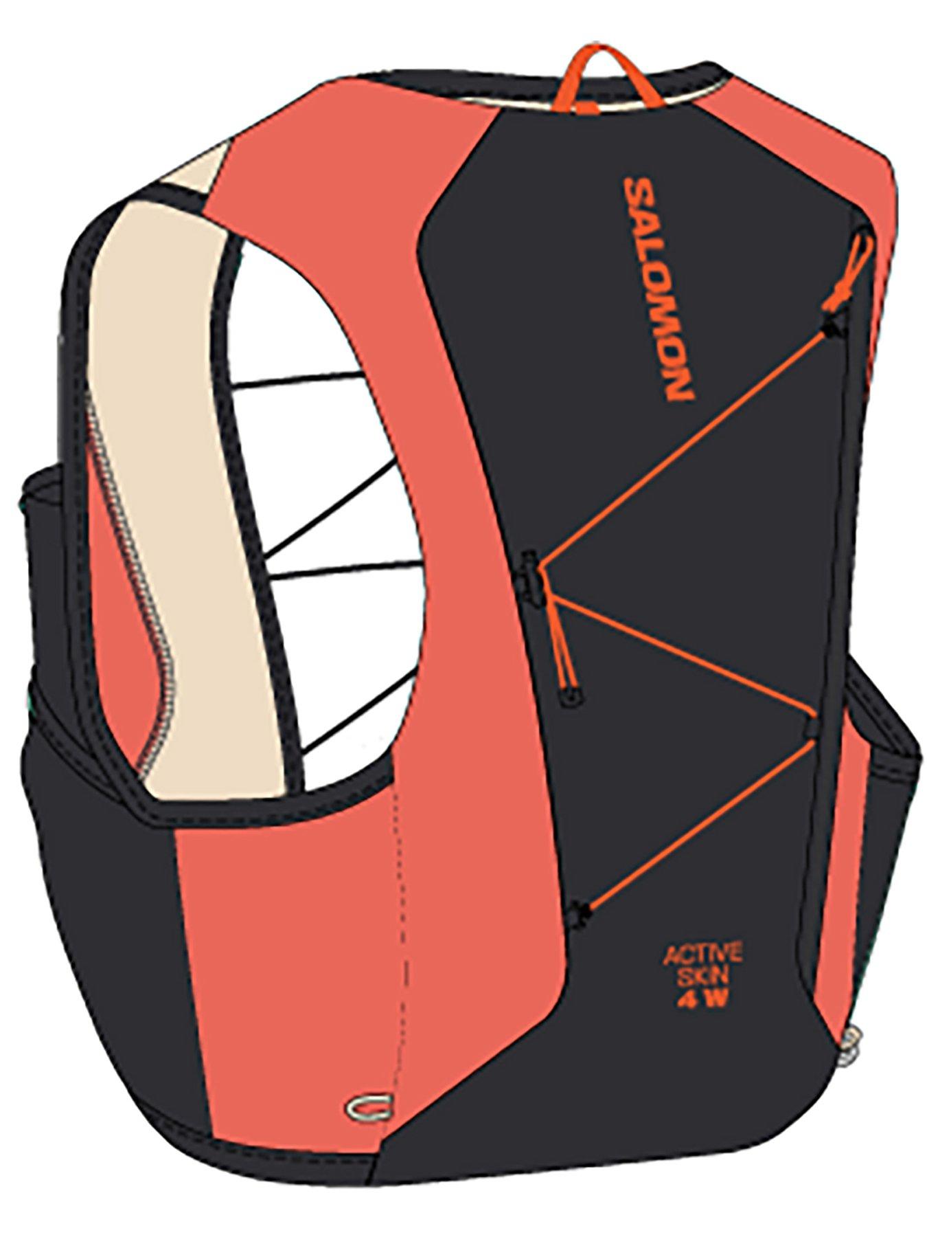 Image 3 of 4 of Salomon Women's Running Active Skin 4 Hydration Vest Set -&nbsp;Black