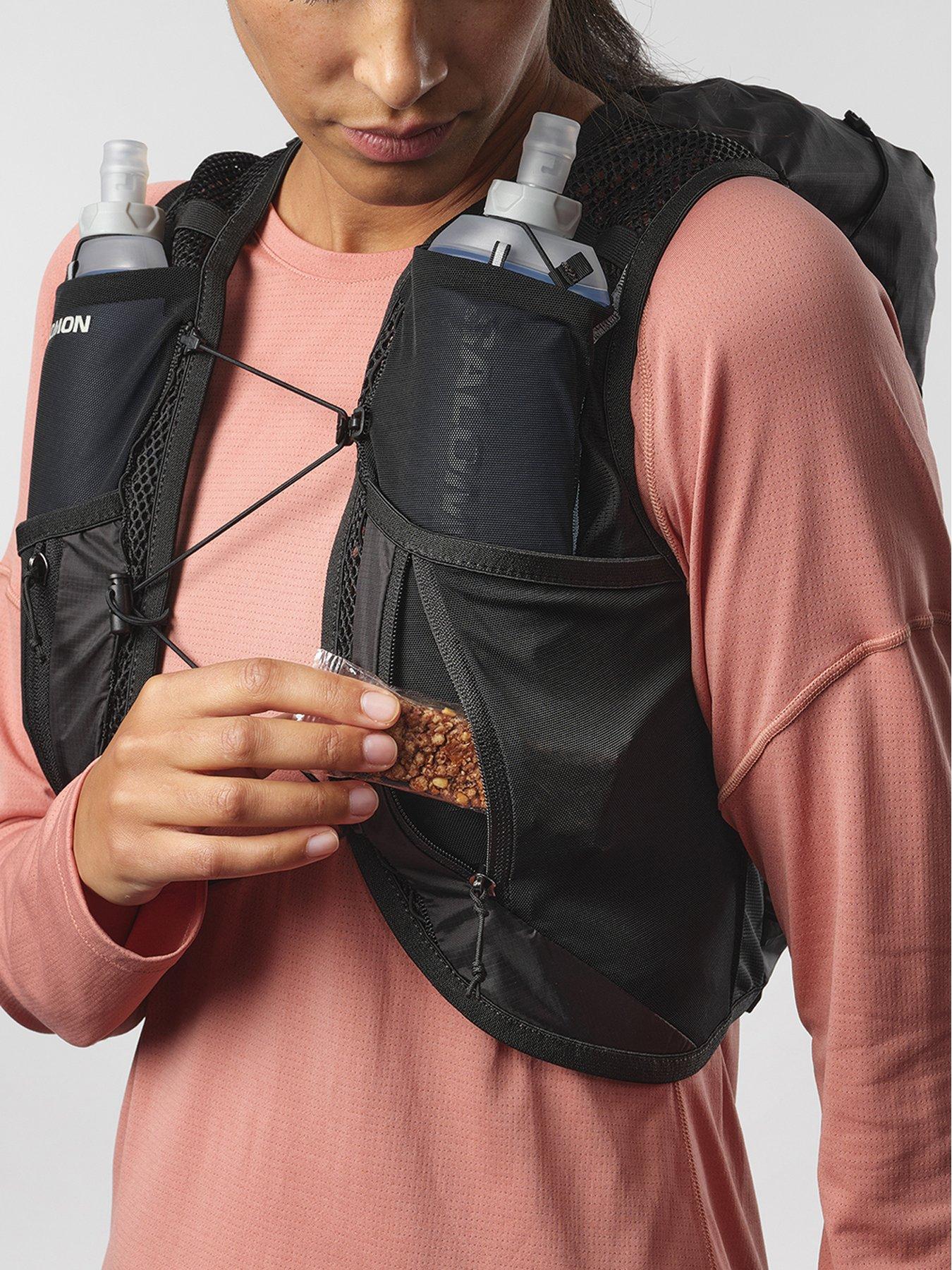 Image 3 of 5 of Salomon Women's Running Active Skin 12 Hydration Vest Set - Black