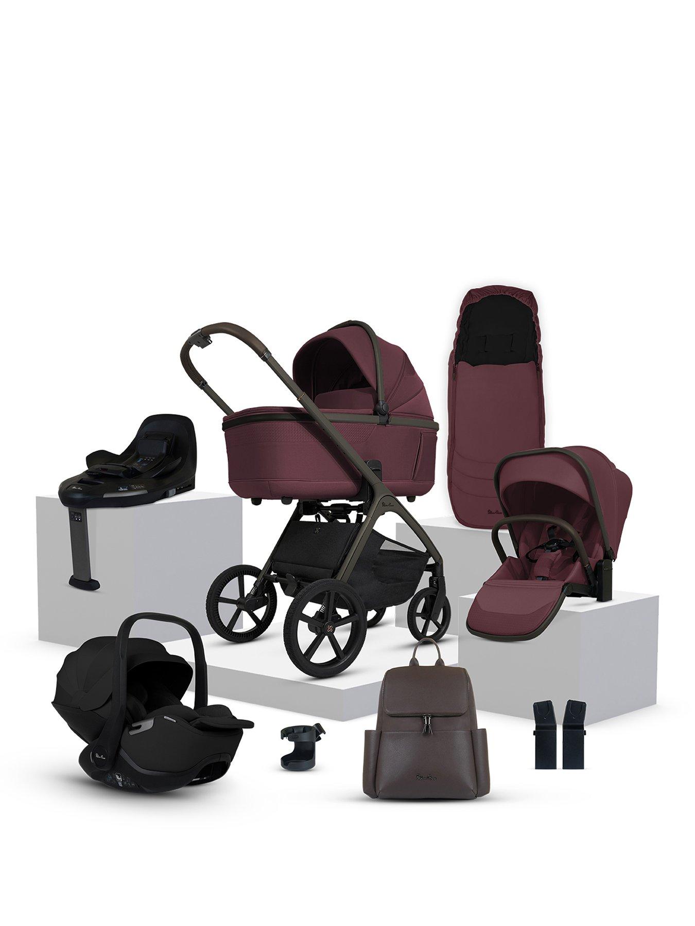Silver Cross Cove Ultimate 360 Car Seat Bundle - Damson - Iconic Black Car Seats