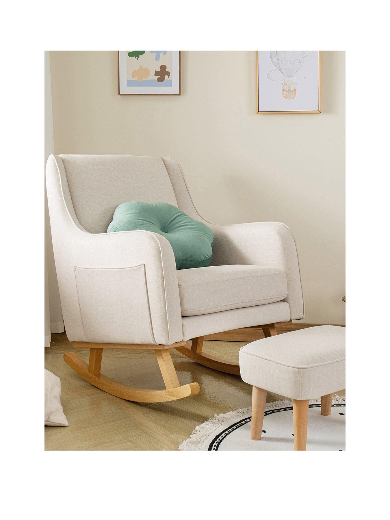 undefined Ida Nursing Chair with Stool - Ivory
