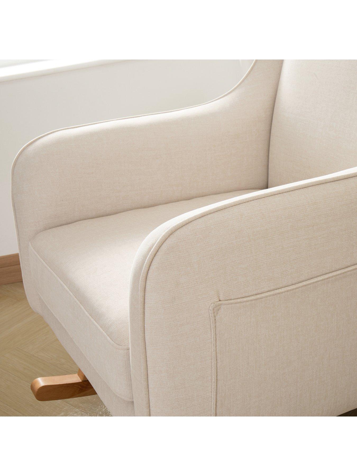 Image 3 of 7 of Babymore Ida Nursing Chair with Stool - Ivory