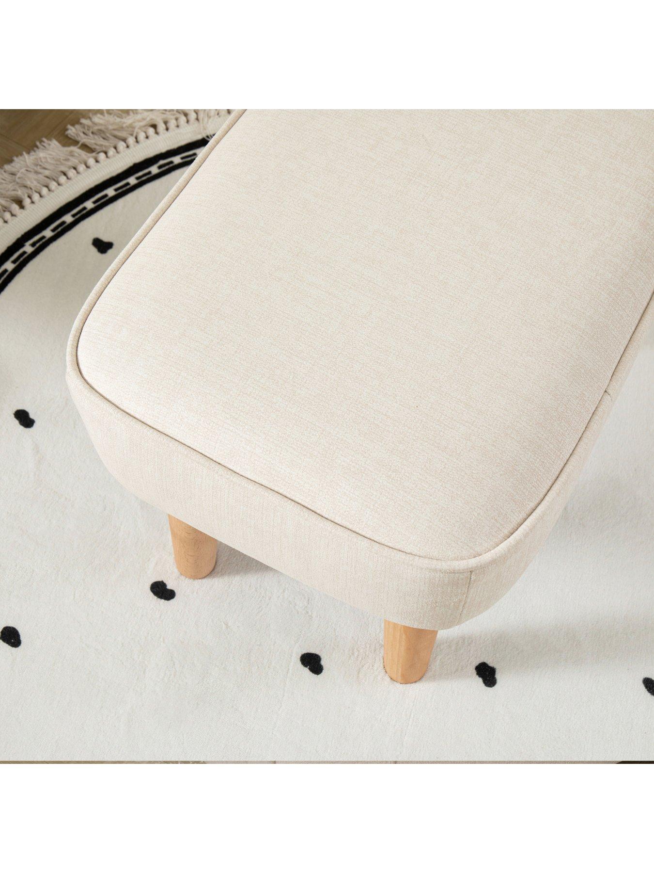 Image 4 of 7 of Babymore Ida Nursing Chair with Stool - Ivory