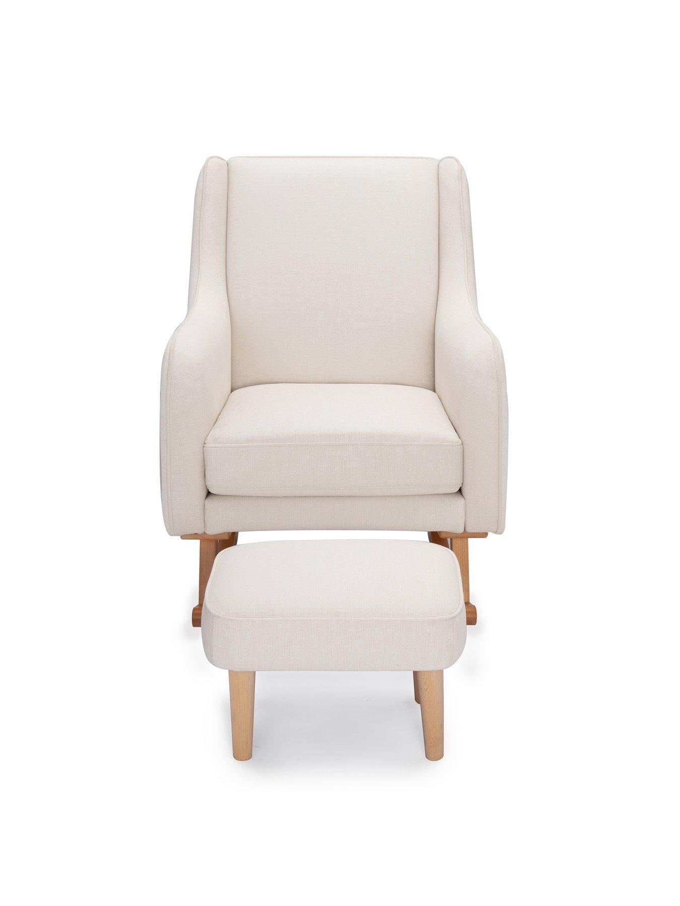 Image 6 of 7 of Babymore Ida Nursing Chair with Stool - Ivory