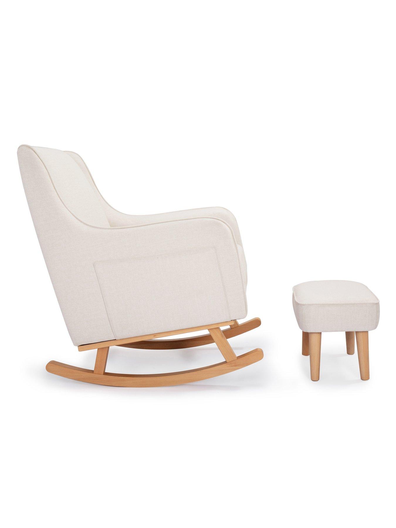 Image 7 of 7 of Babymore Ida Nursing Chair with Stool - Ivory