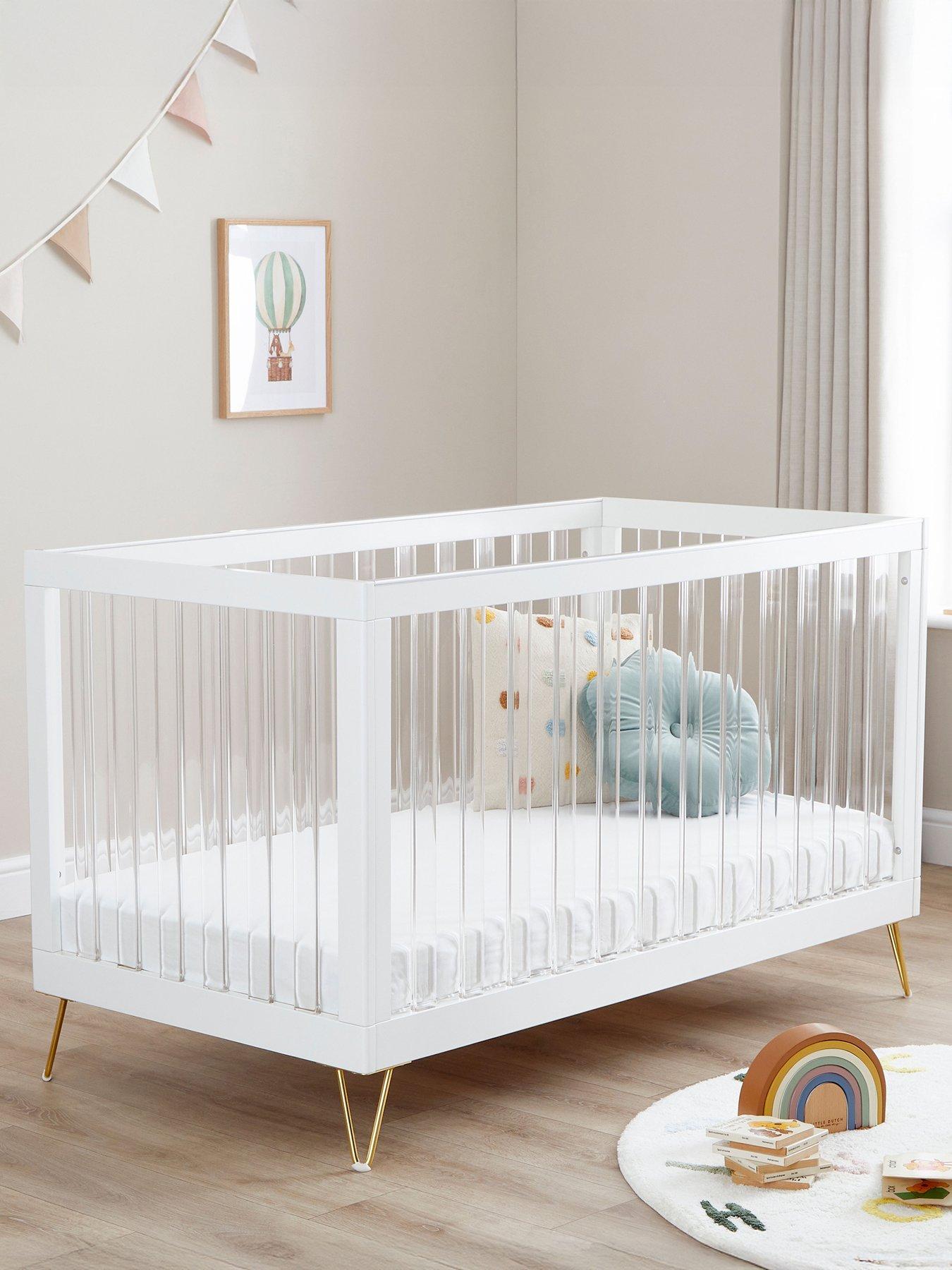 Image 1 of 7 of Babymore Kimi XL Acrylic Cot Bed